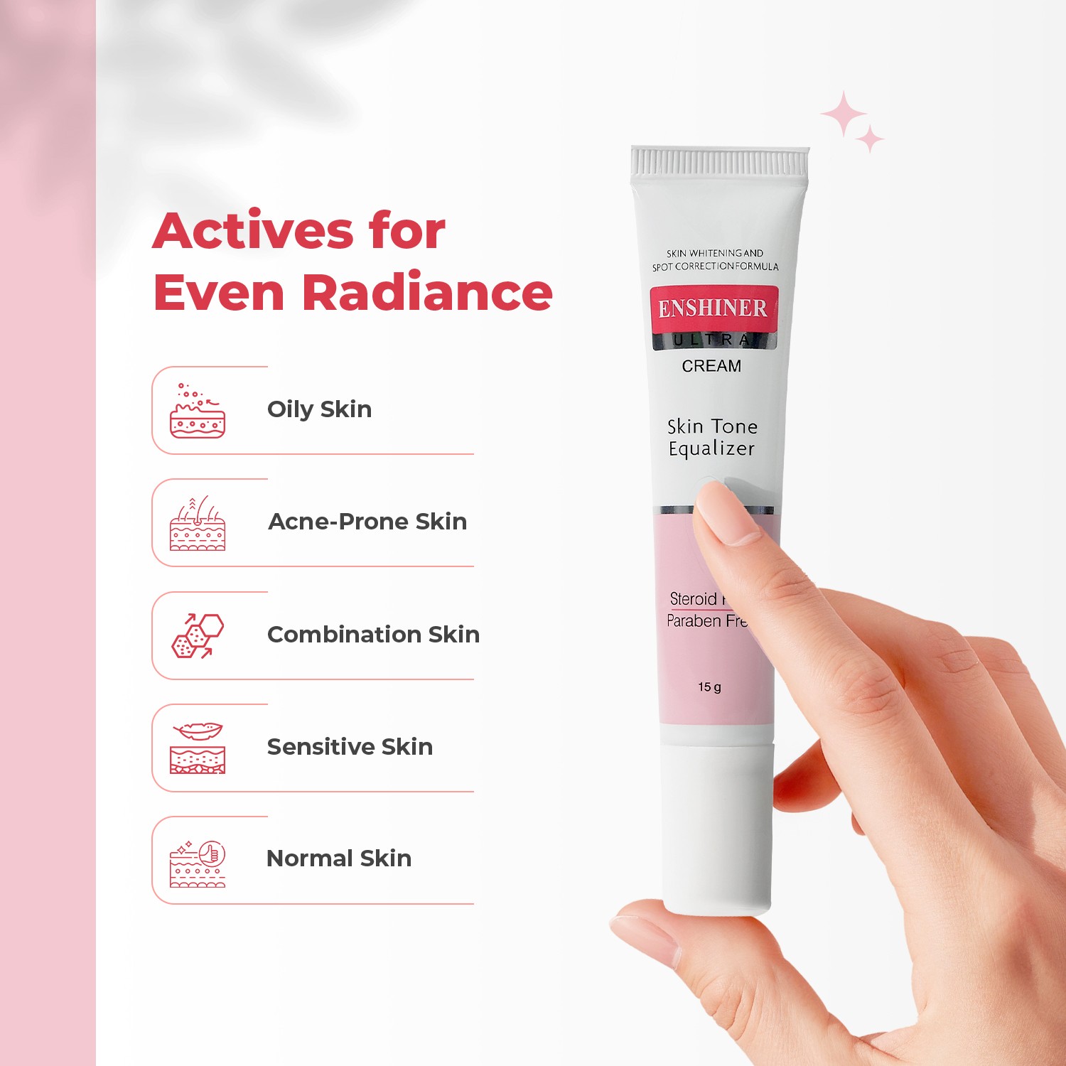 Enshiner Ultra Cream for normal sensitive acne prone skin