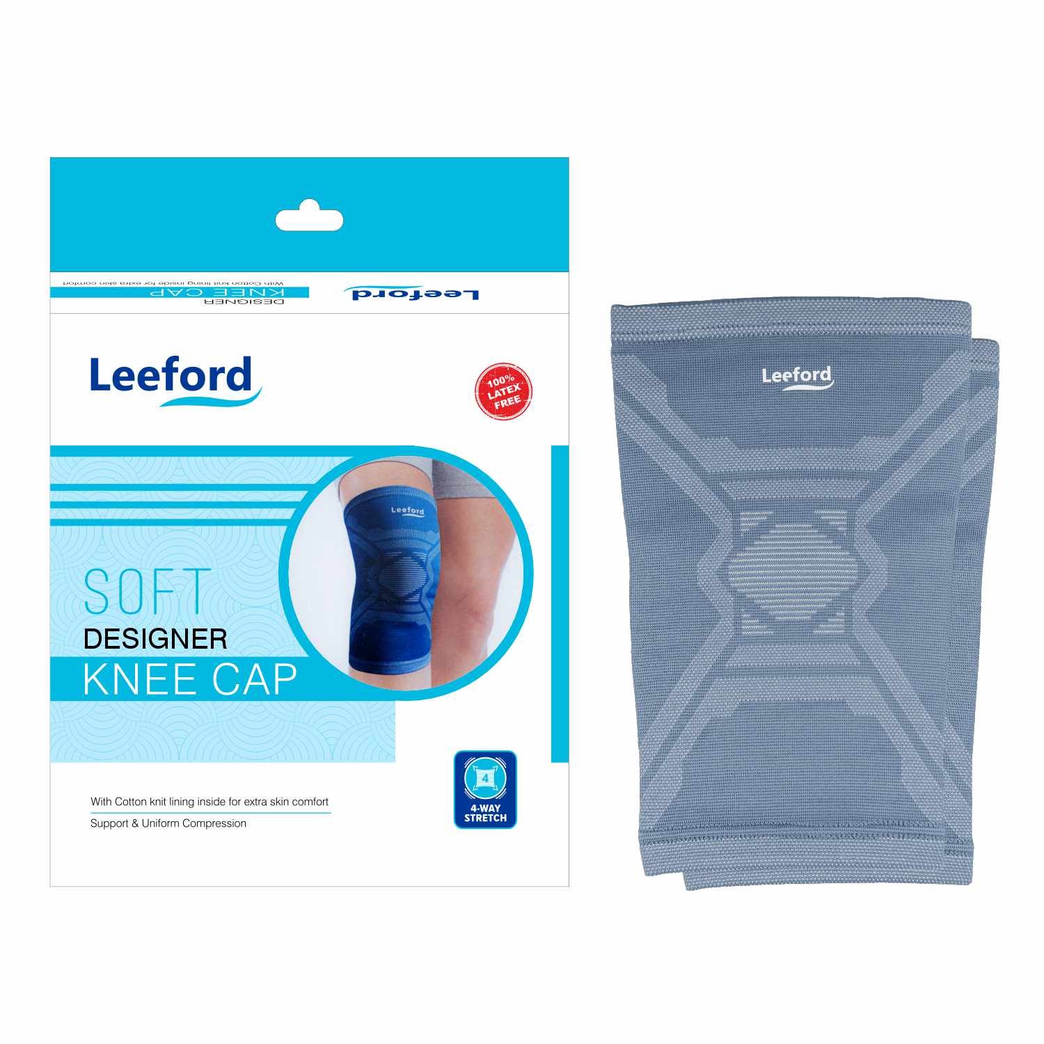 Leeford Soft Designer Knee Cap for Men and Women Knee Support Joint Pain
