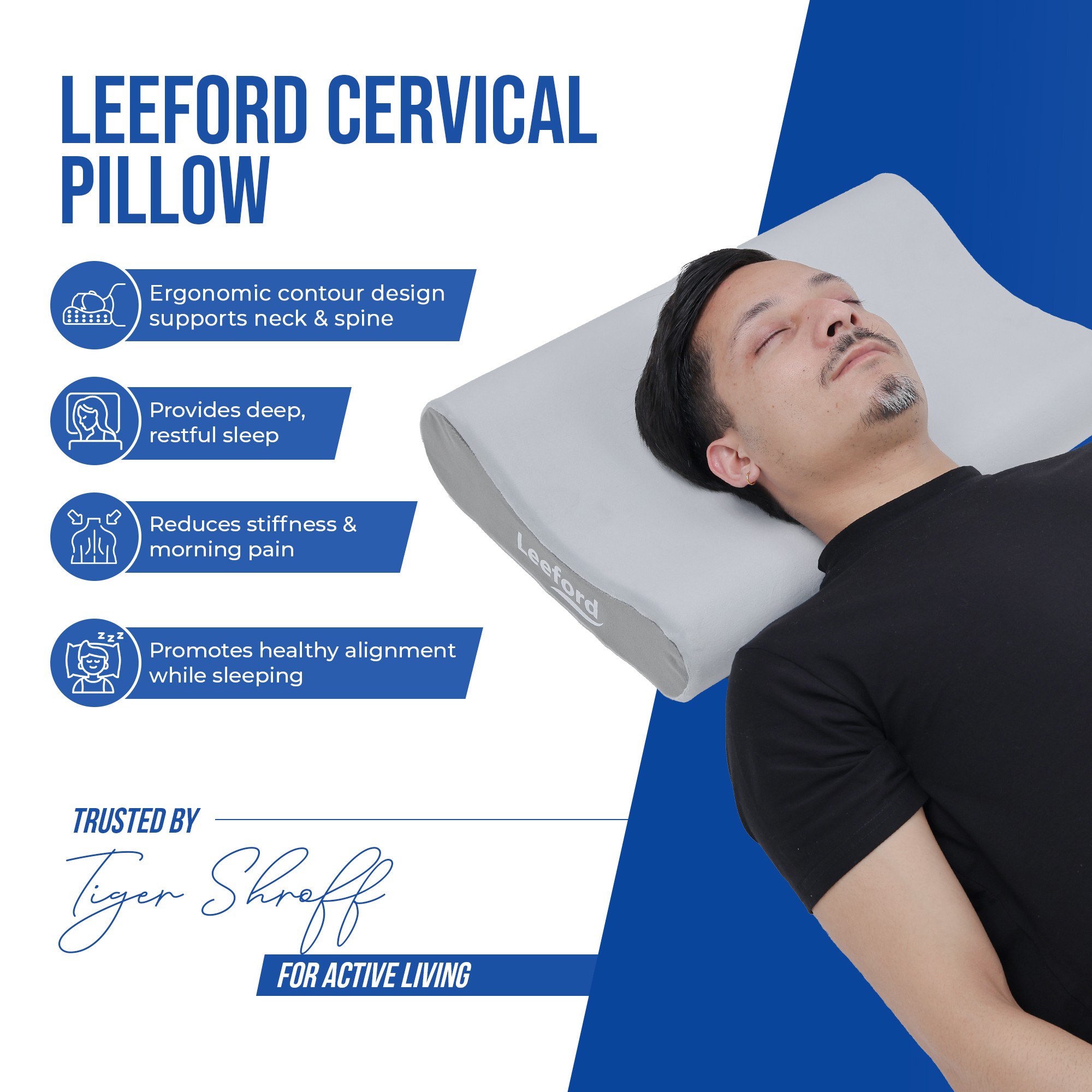 cervical pillow supports neck n spine deep n resful sleep