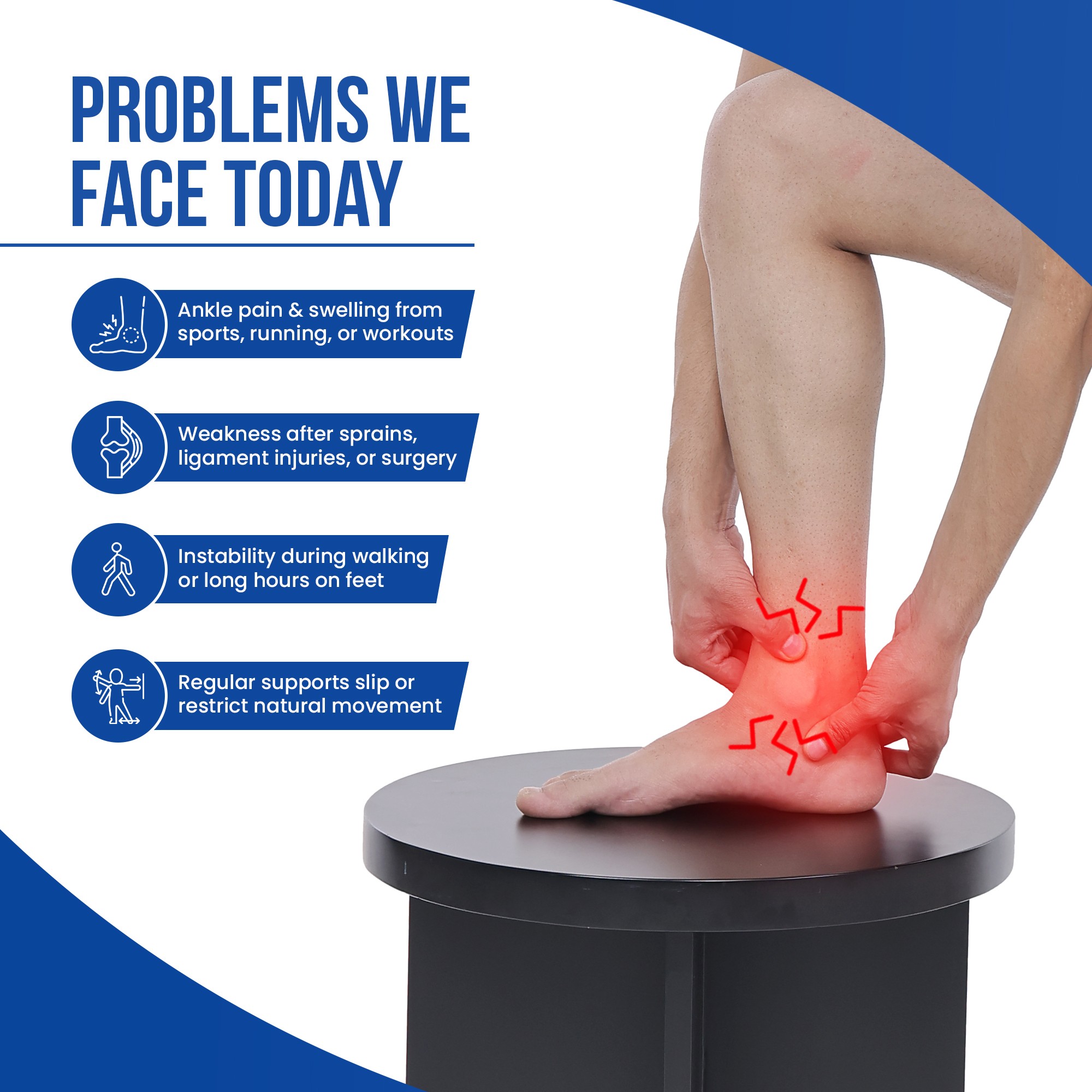 ankle problems face in daily routine