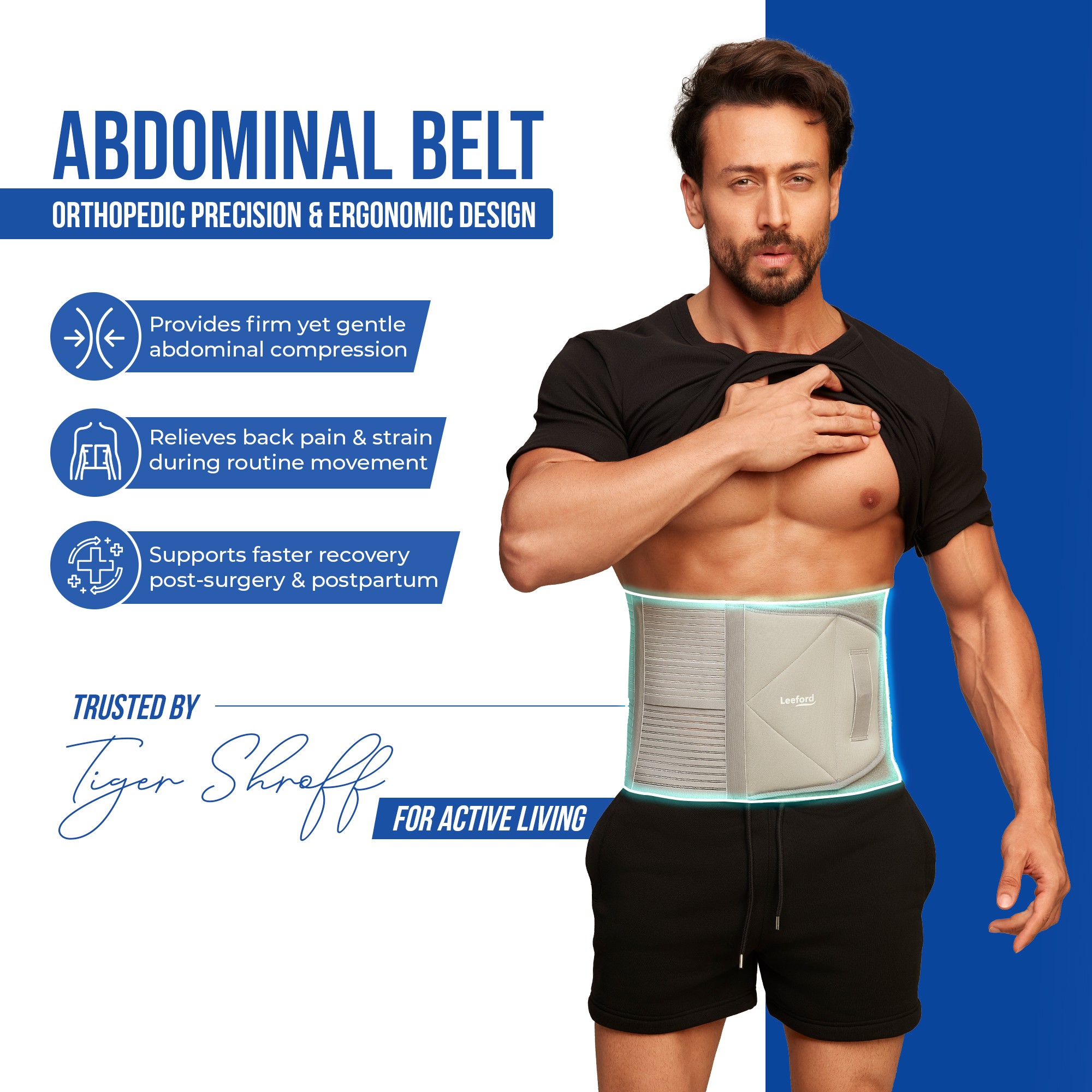 Leeford abdominal belt orthopedic precision n ergonomic design benefits