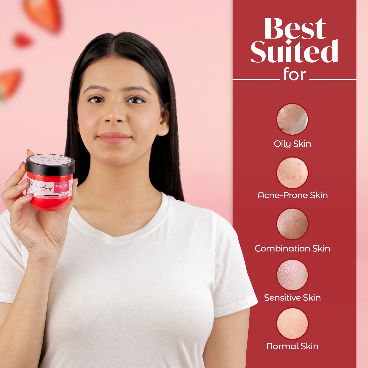 Eloway Body Yogurt Strawberry for all skin types