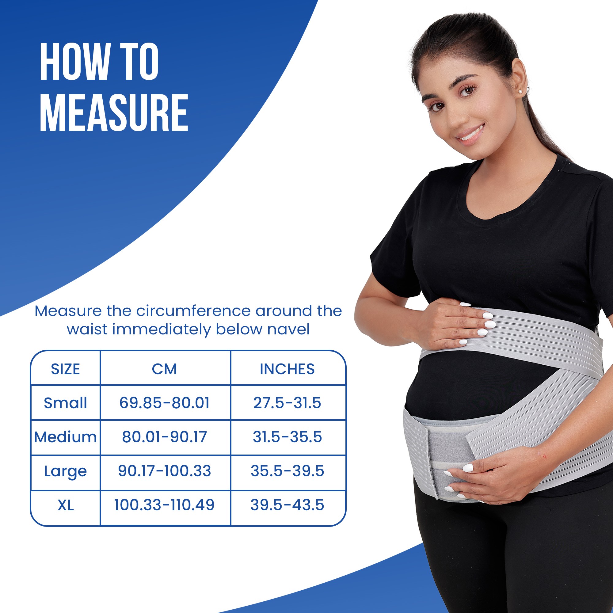 pregnancy belt how to measure size chart guide