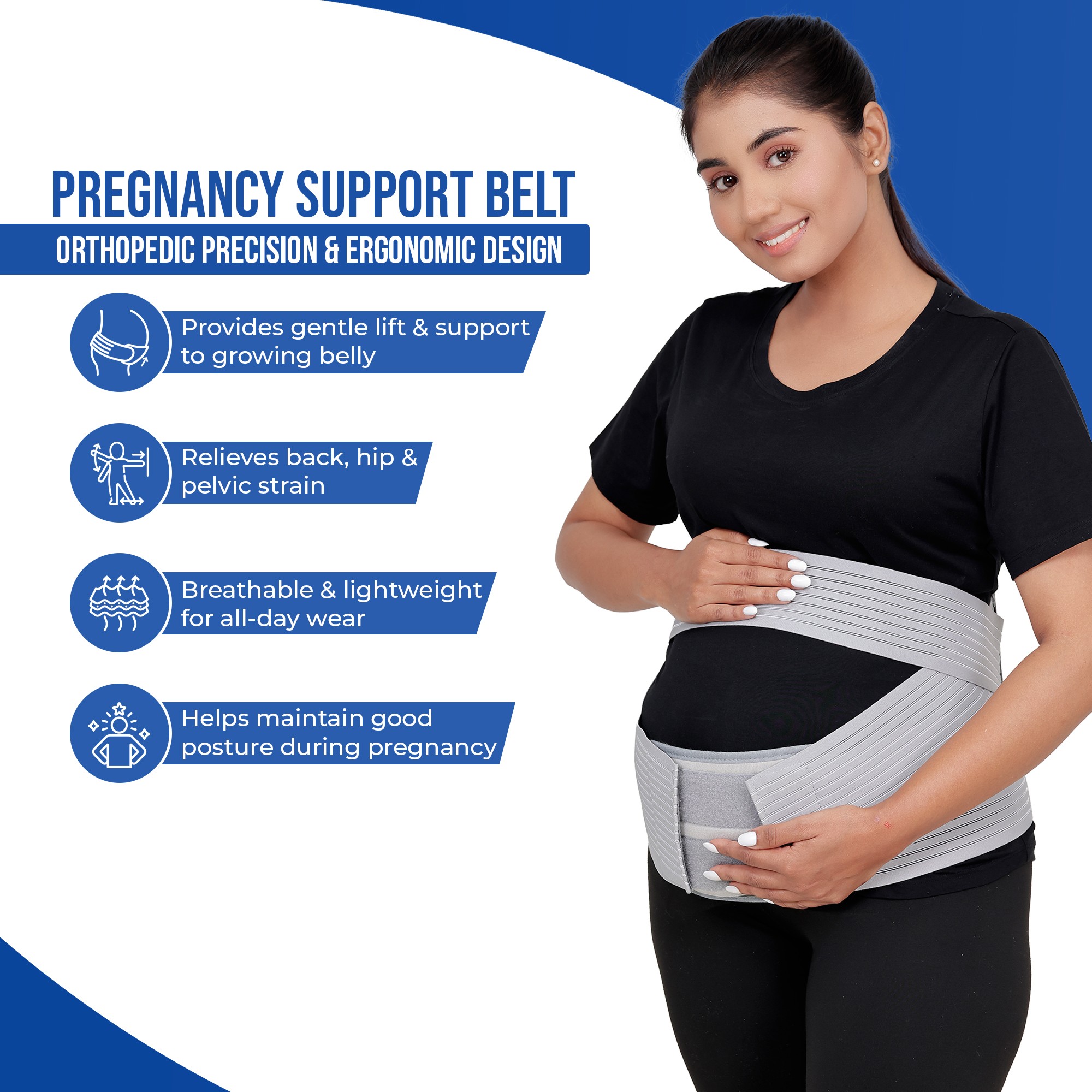 pregnancy belt provides gentle lift n support to growing bell relieves back hip n pelvic painy