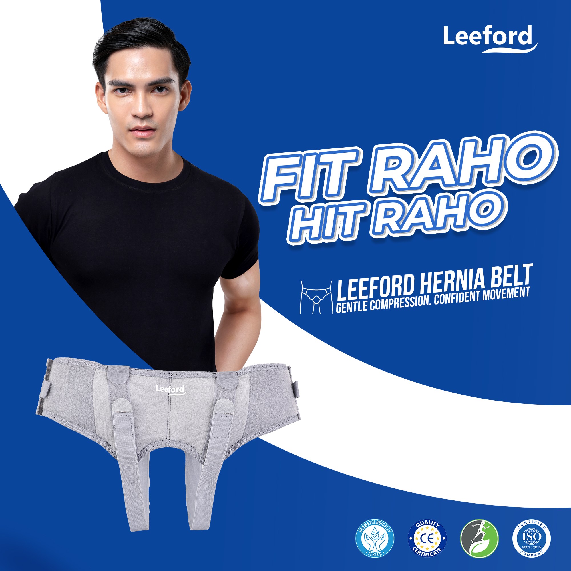 gentle compression n confident movement with hernia belt