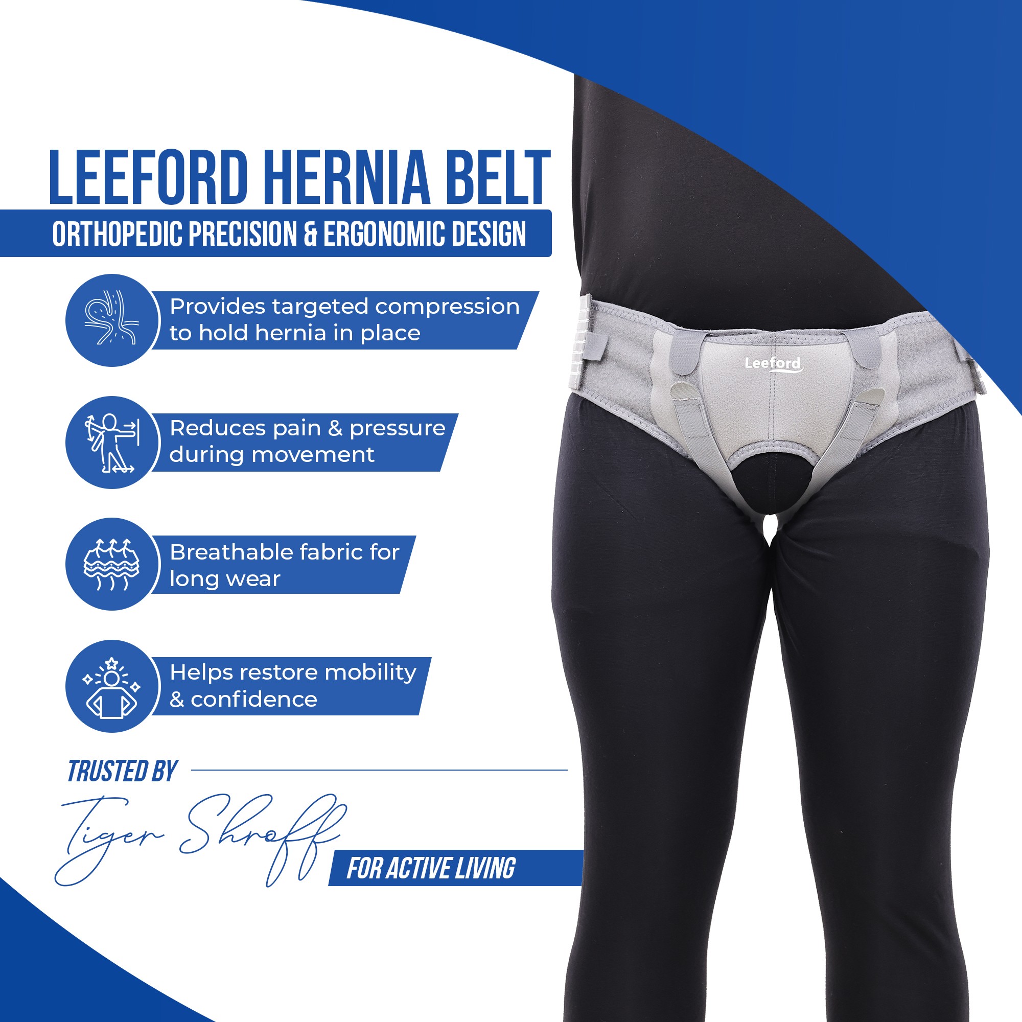 hernia belt provides targeted compression to hold hernia in place reduce pain