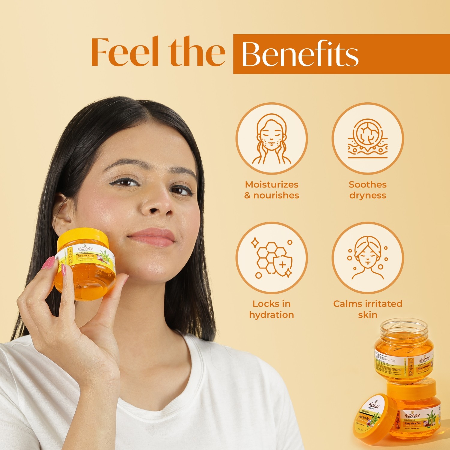 Eloway Aloe Vera Gel with Kesar skin benefits