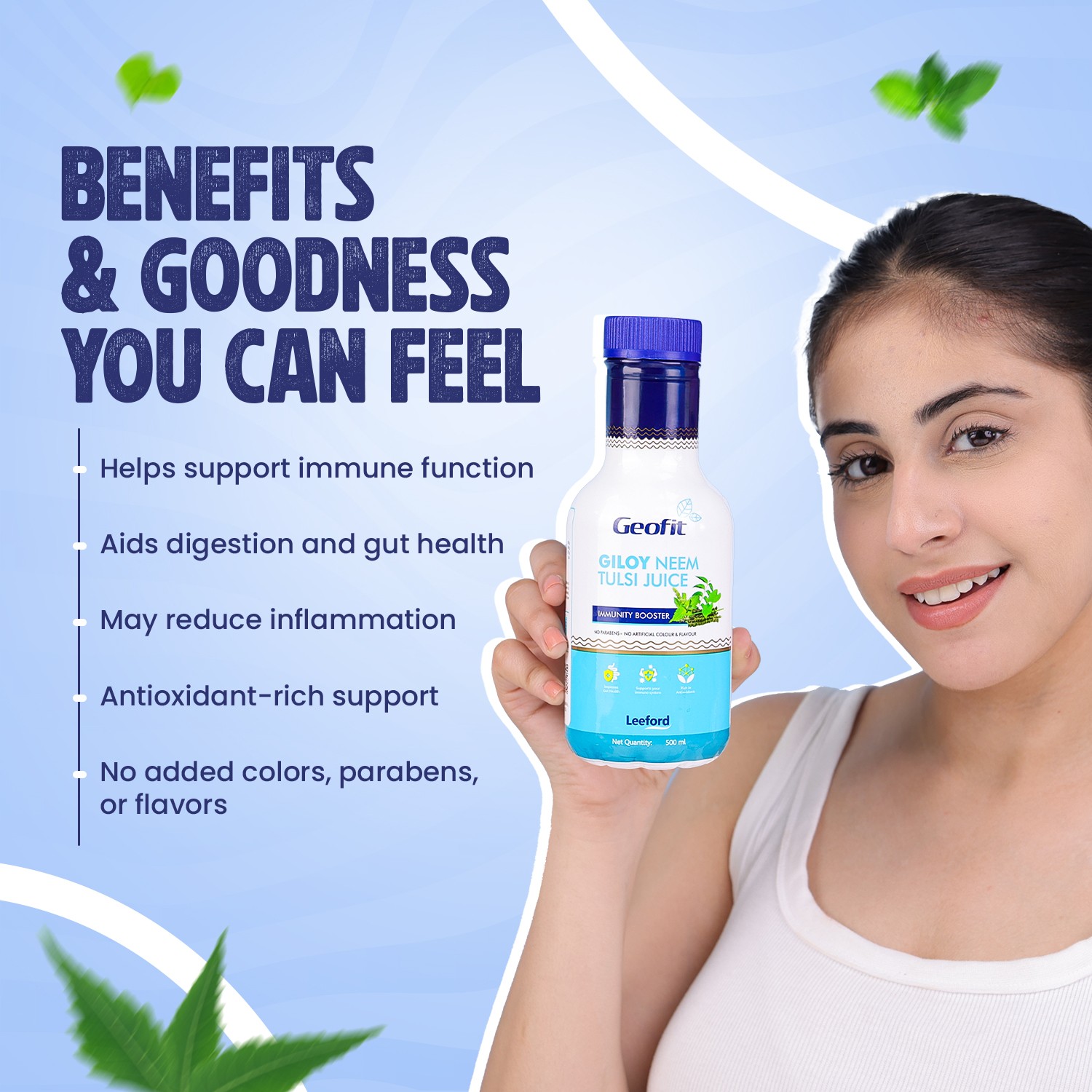 Geofit Giloy Neem Tulsi Juice benefits