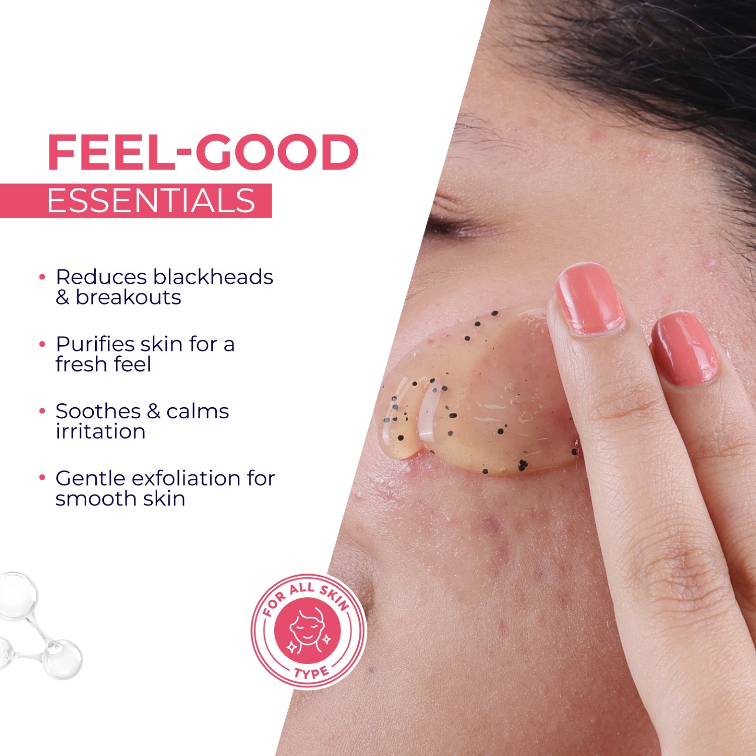 Acnetoin Anti-Acne Charcoal Facewash key benefits