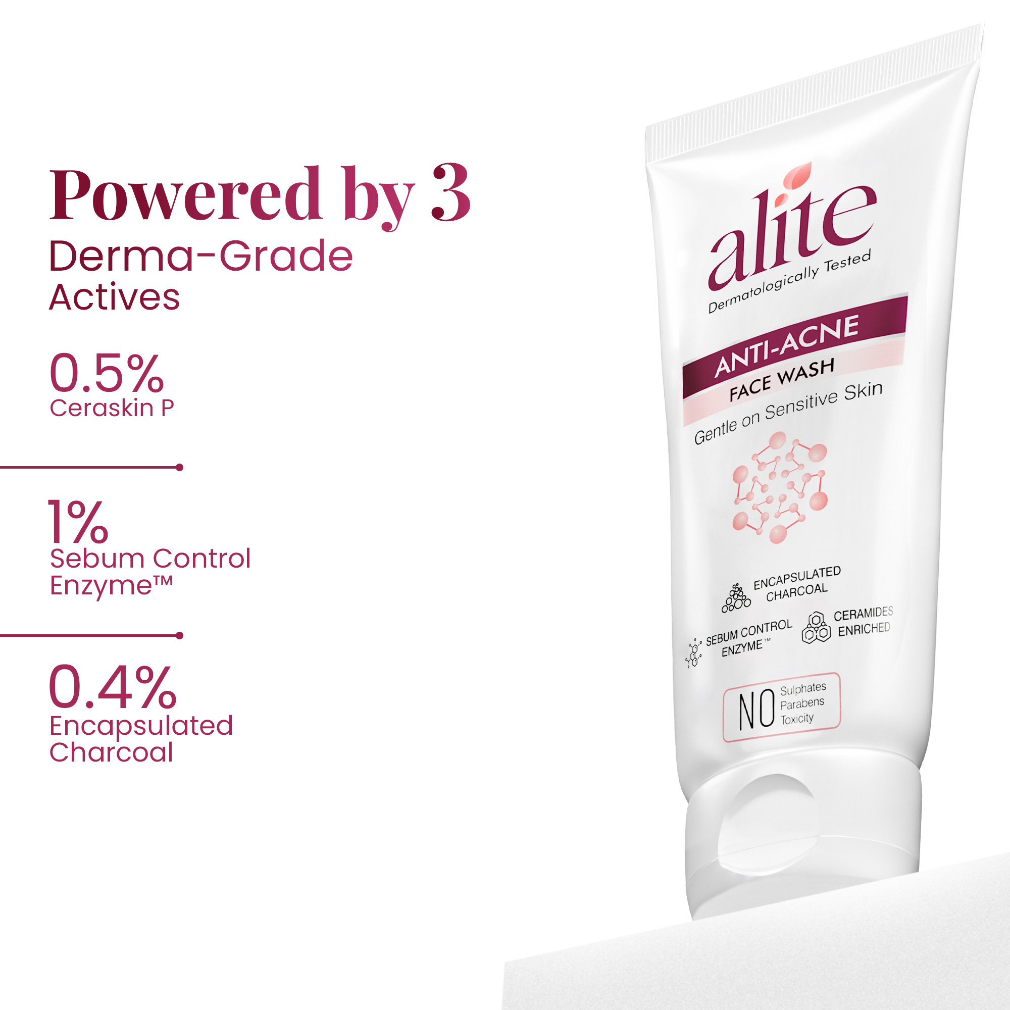 Acnetoin Anti-Acne Facewash 70g - Charcoal Wash for Pimple Relief Skin