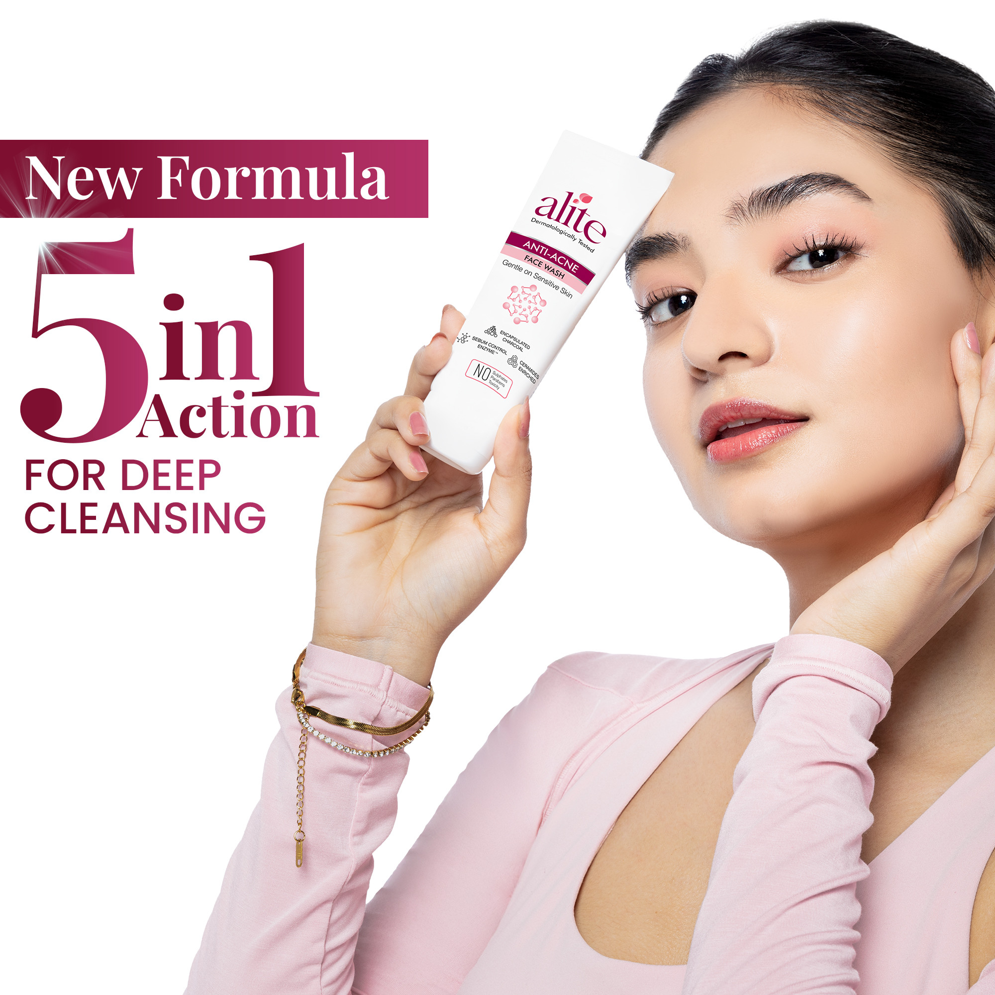 Acnetoin Anti-Acne Facewash 70g - Charcoal Wash for Pimple Relief Skin