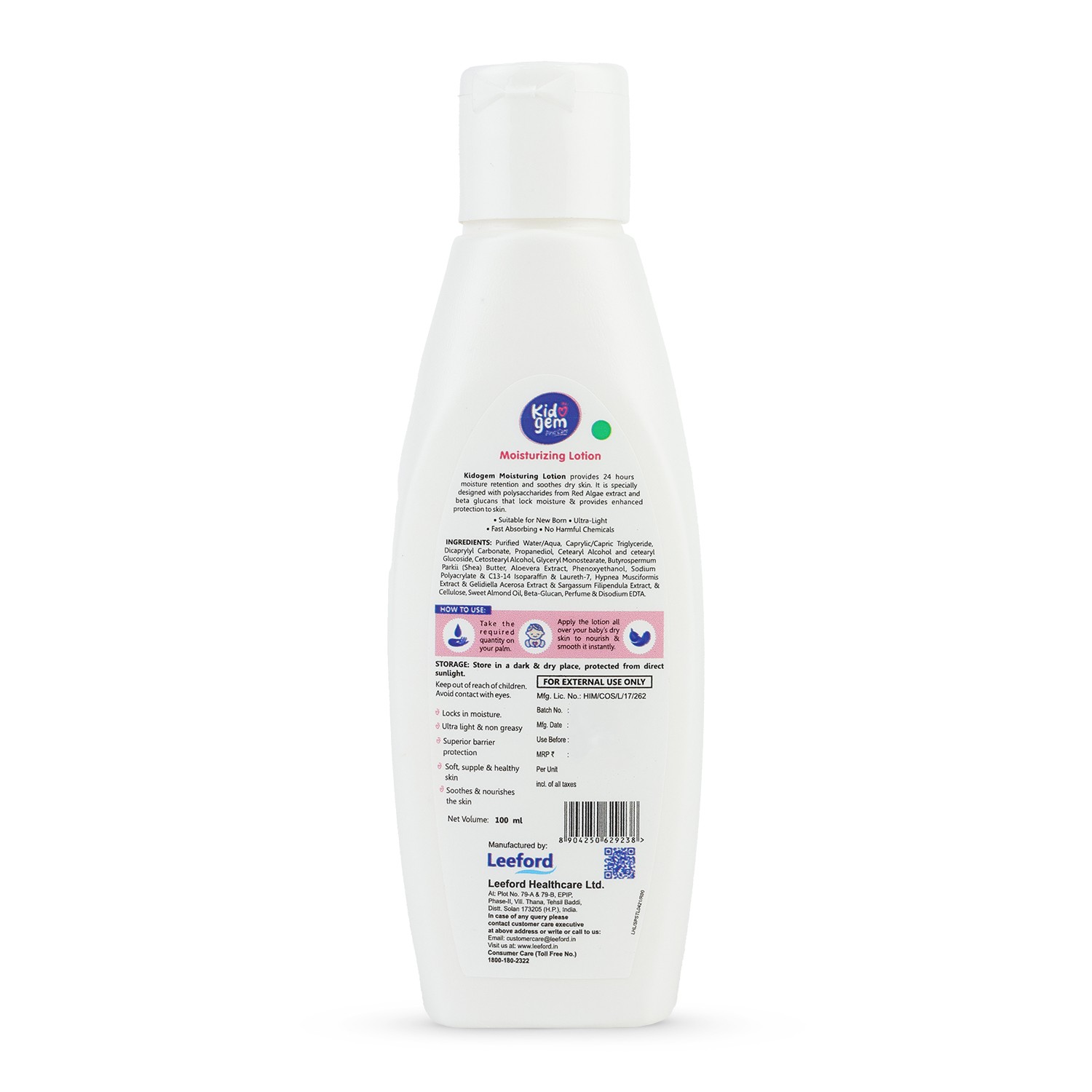 Kidogem Moisturizing Baby Lotion packaging