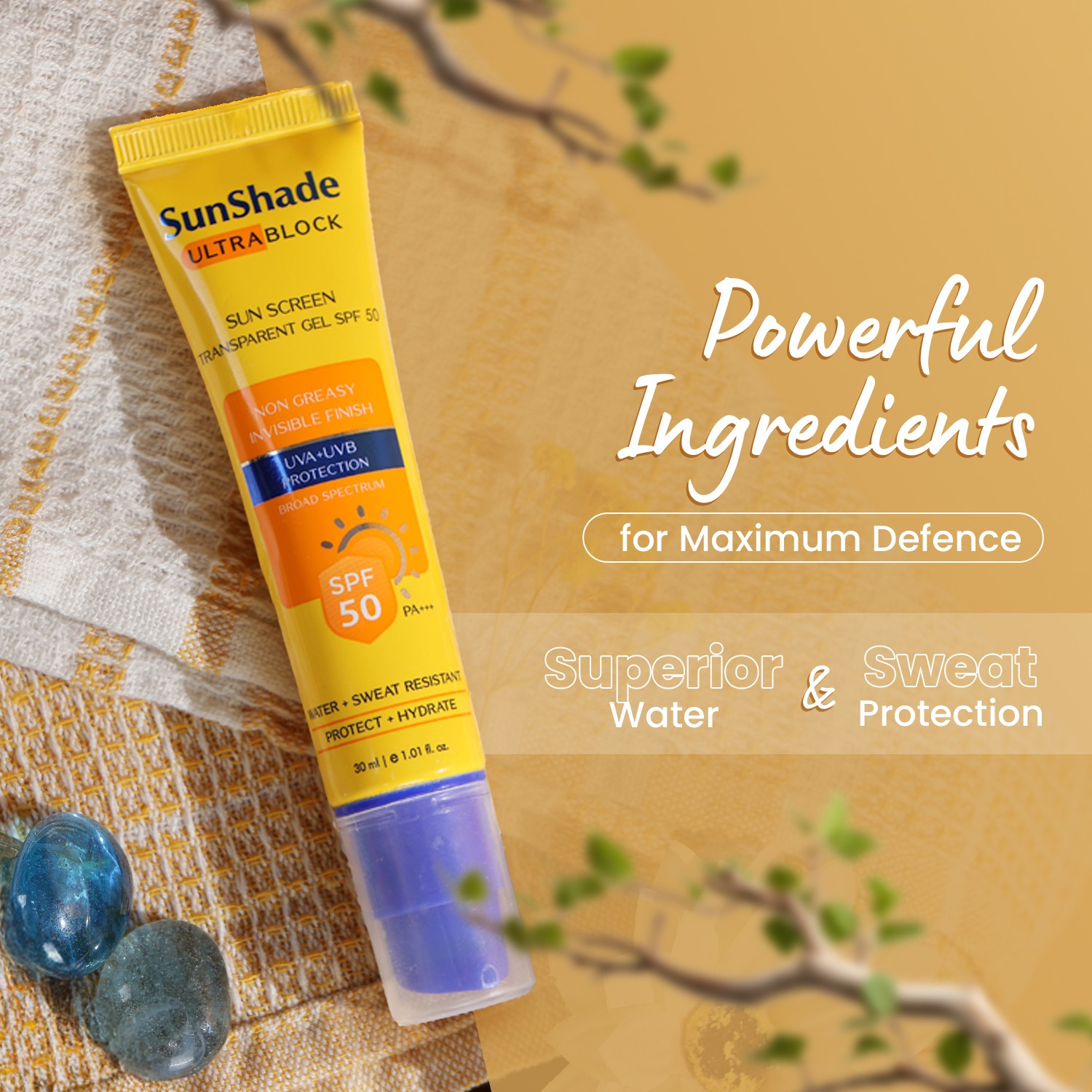 Sunshade Ultra Block Sunscreen Gel SPF-50 ingredients