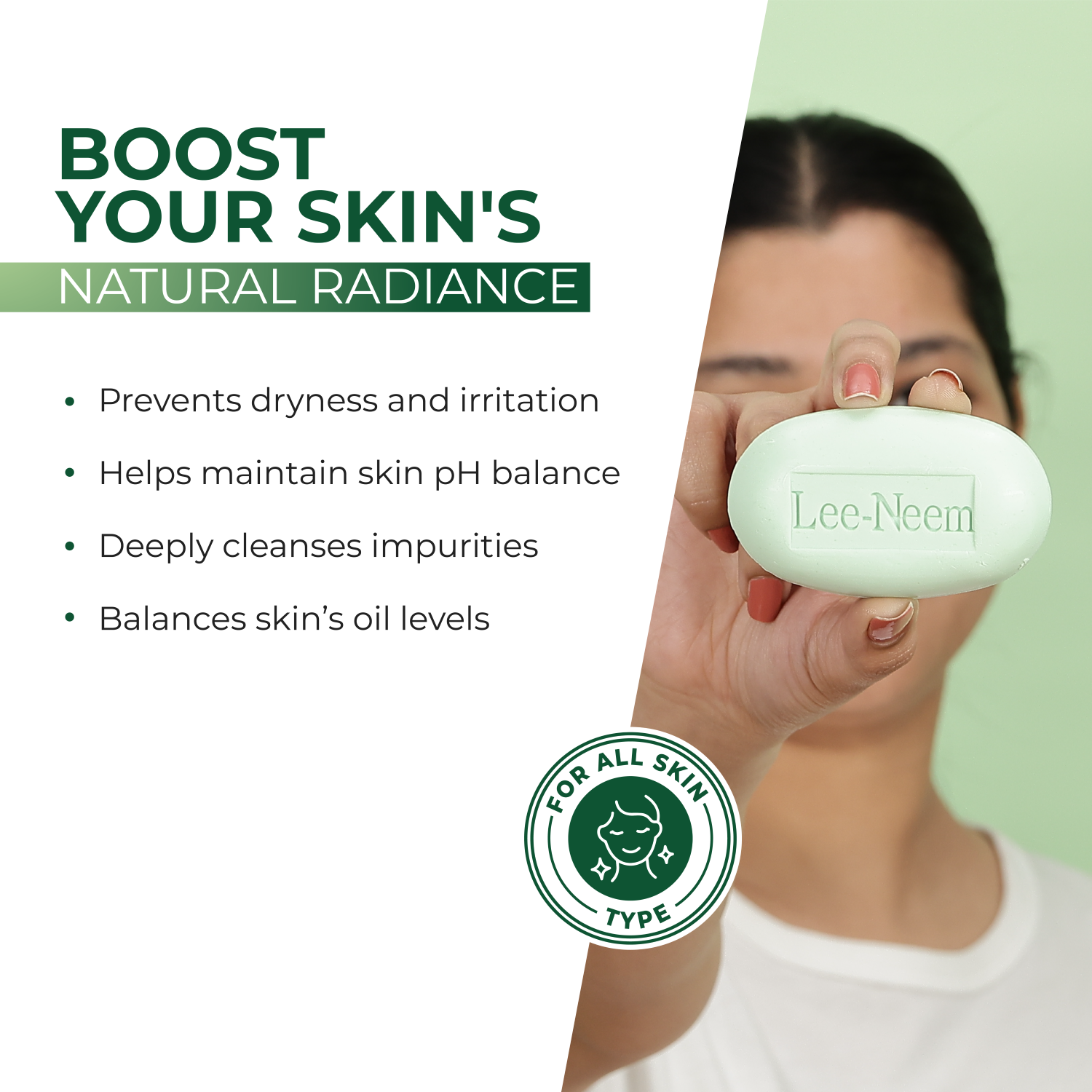 Lee‑Neem antibacterial soap with turmeric key benefits