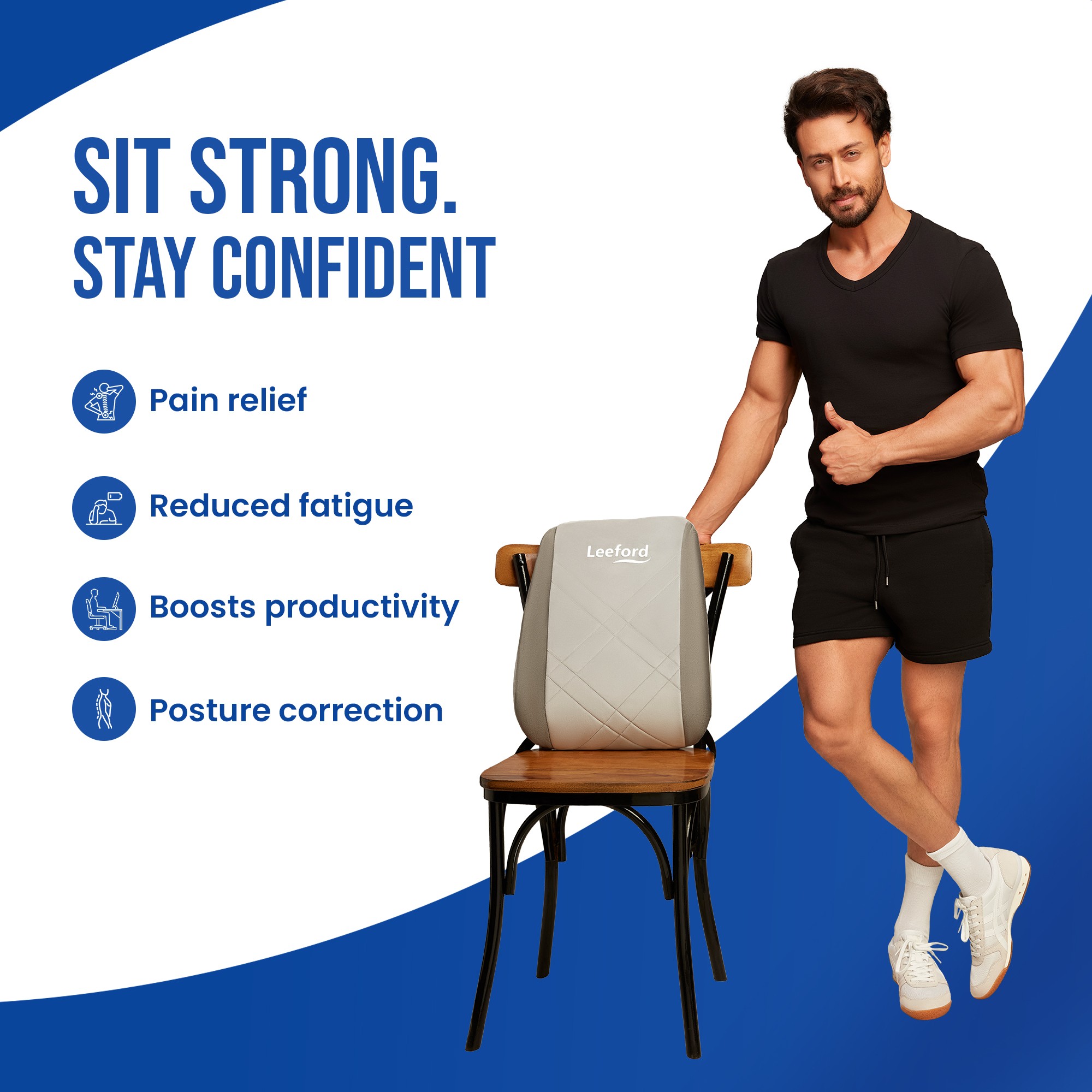 sit strong n stay confident with back support for chair