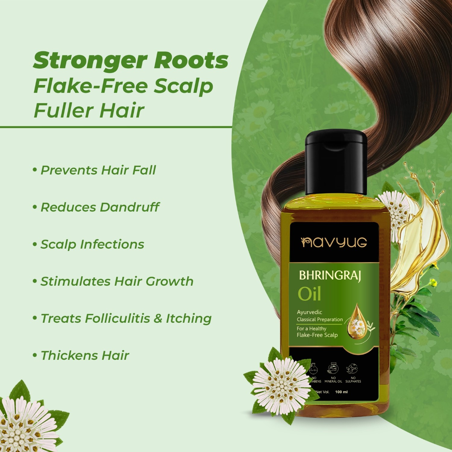 Navyug Bhringraj Hair Oil benefits