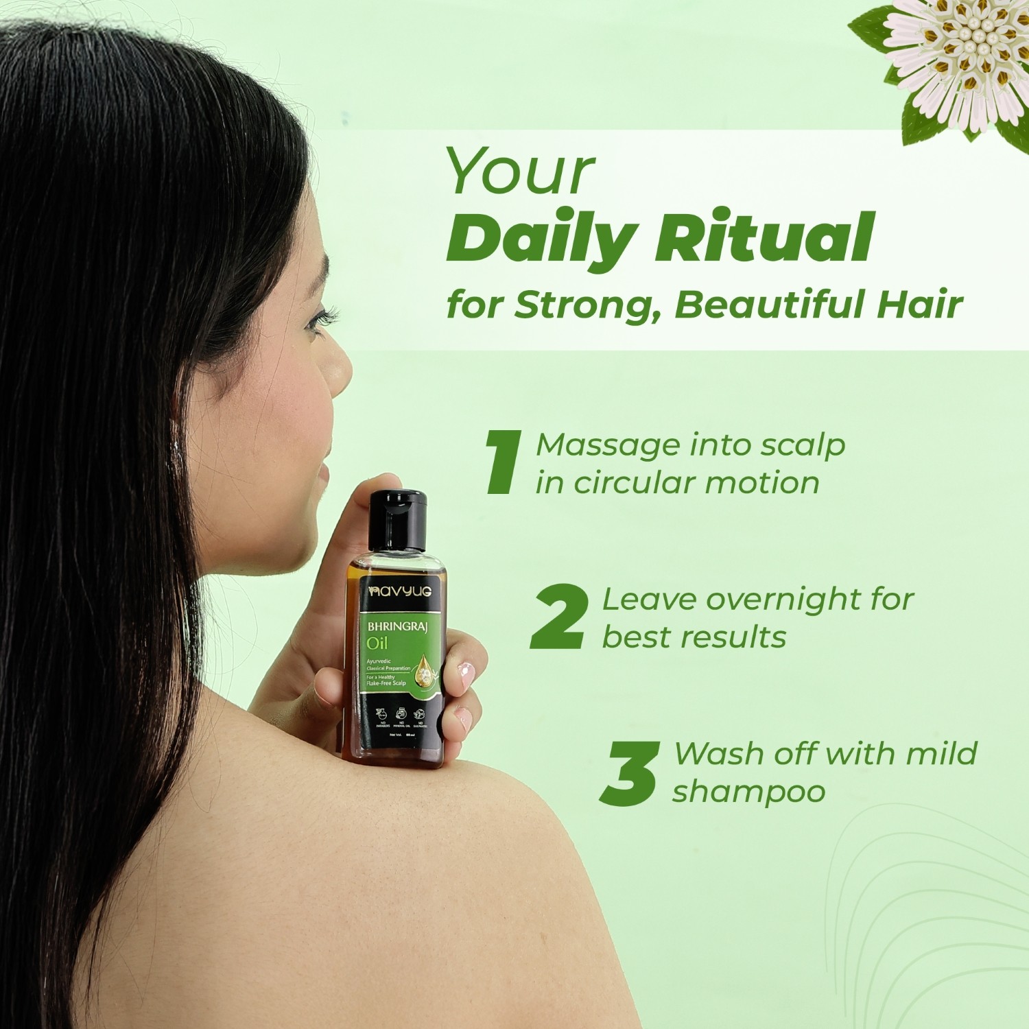 Navyug Bhringraj Hair Oil how to use guide