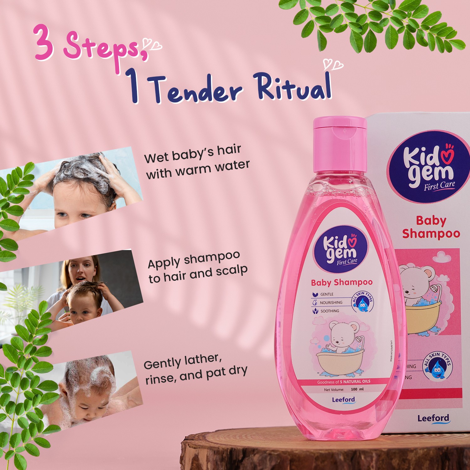 Kidogem First Care Baby Shampoo how to use guide