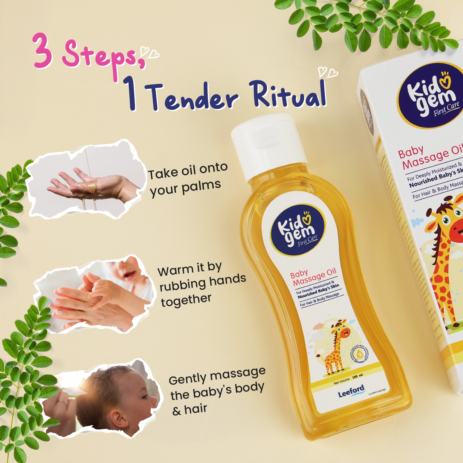 Kidogem Baby Massage Oil how to use guide