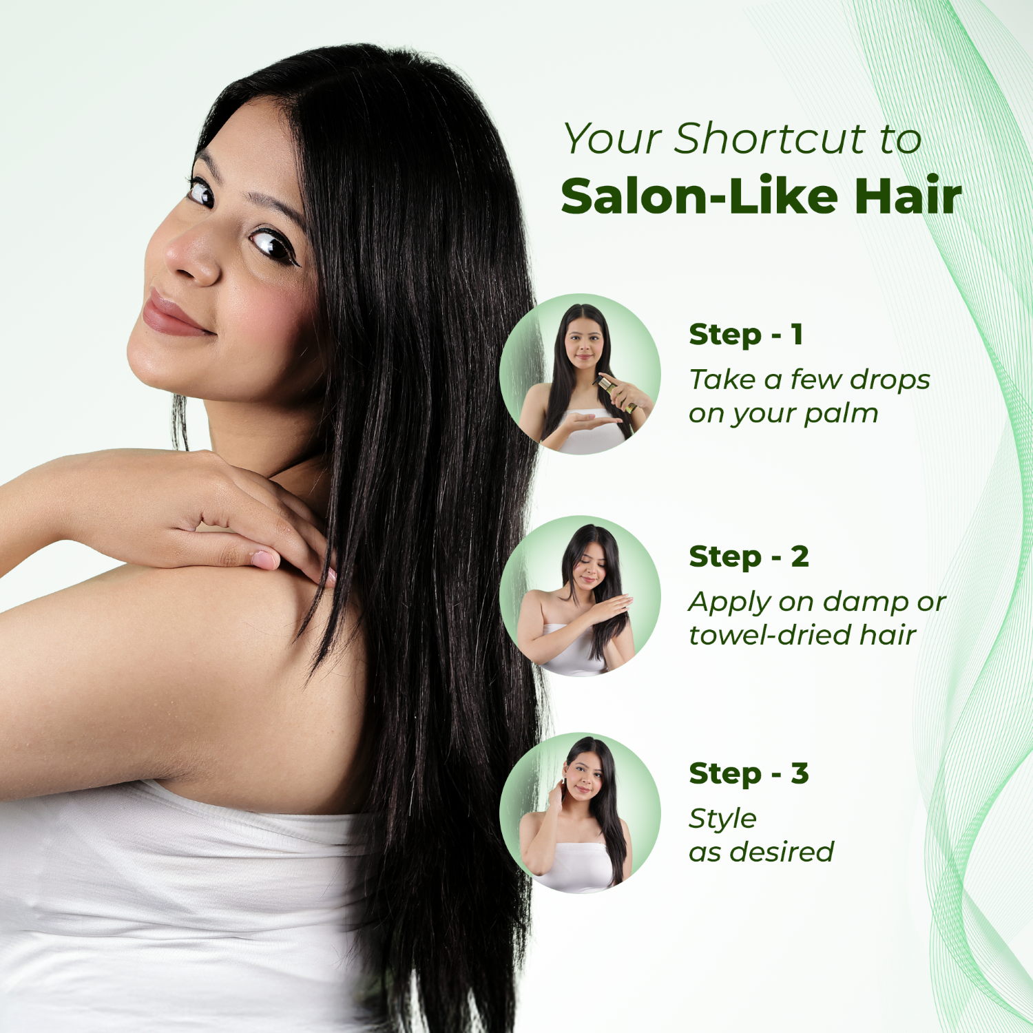 Navyug Hair Serum how to apply guide