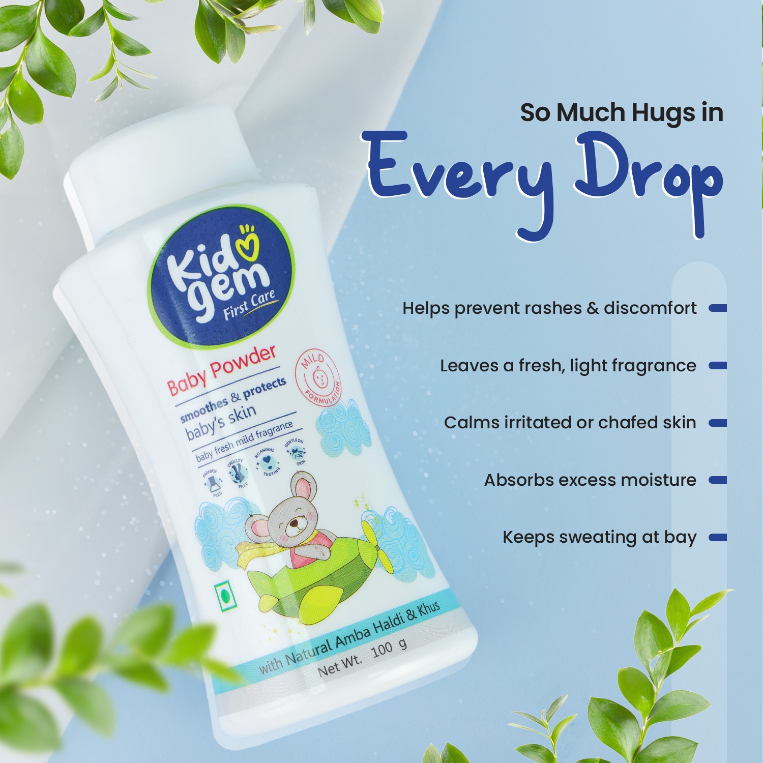 Kidogem Baby Powder all key benefits