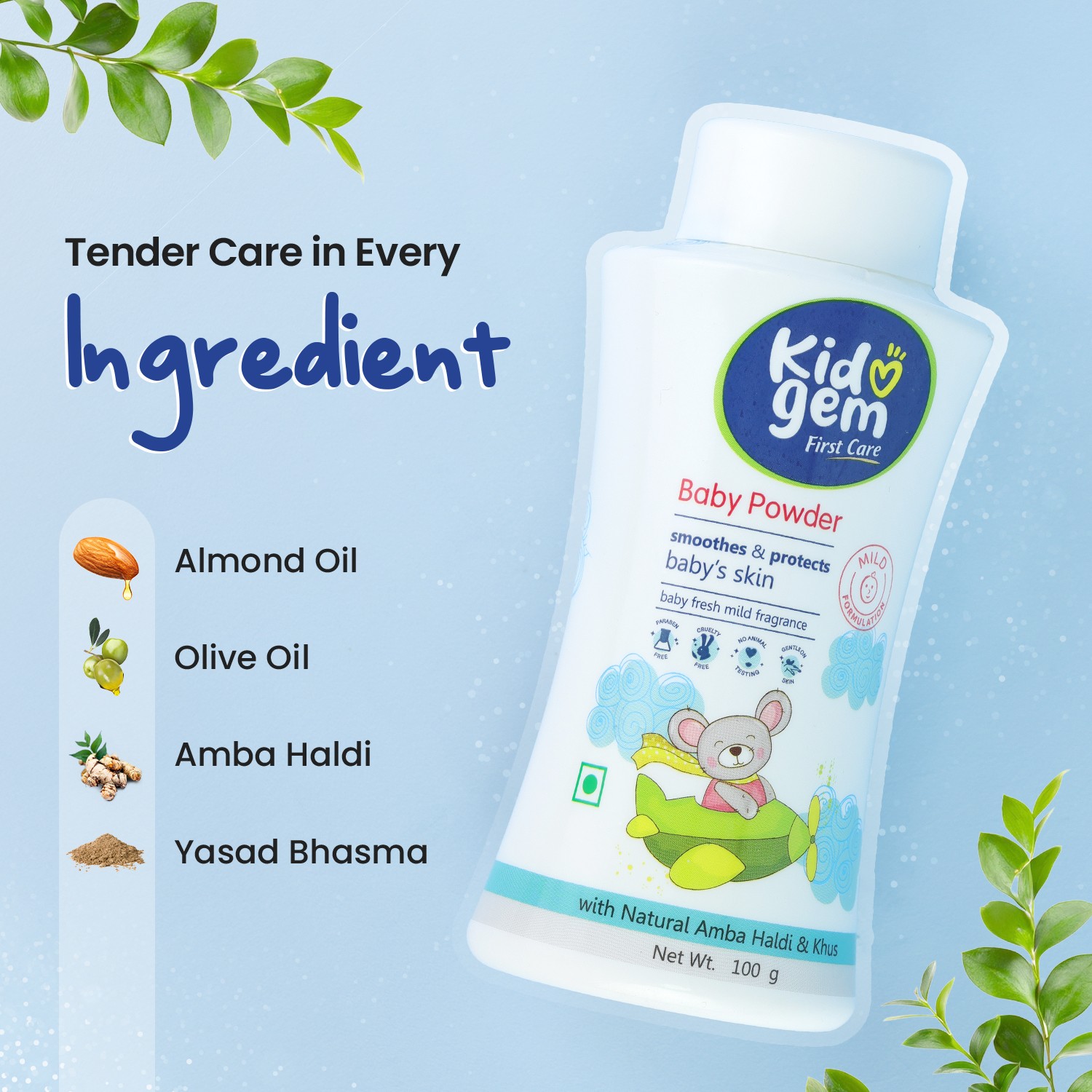 Kidogem Baby Powder key ingredients