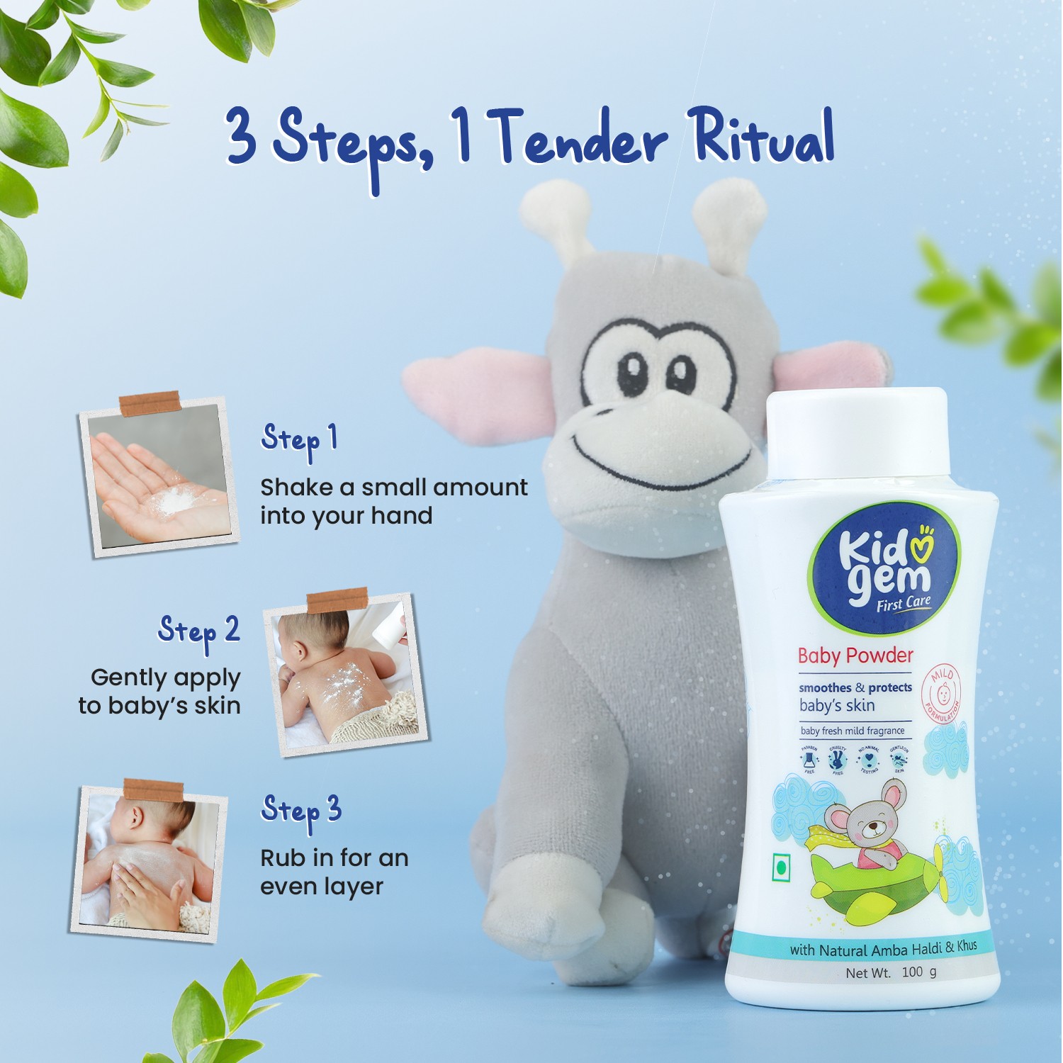 Kidogem Baby Powder how to use guide