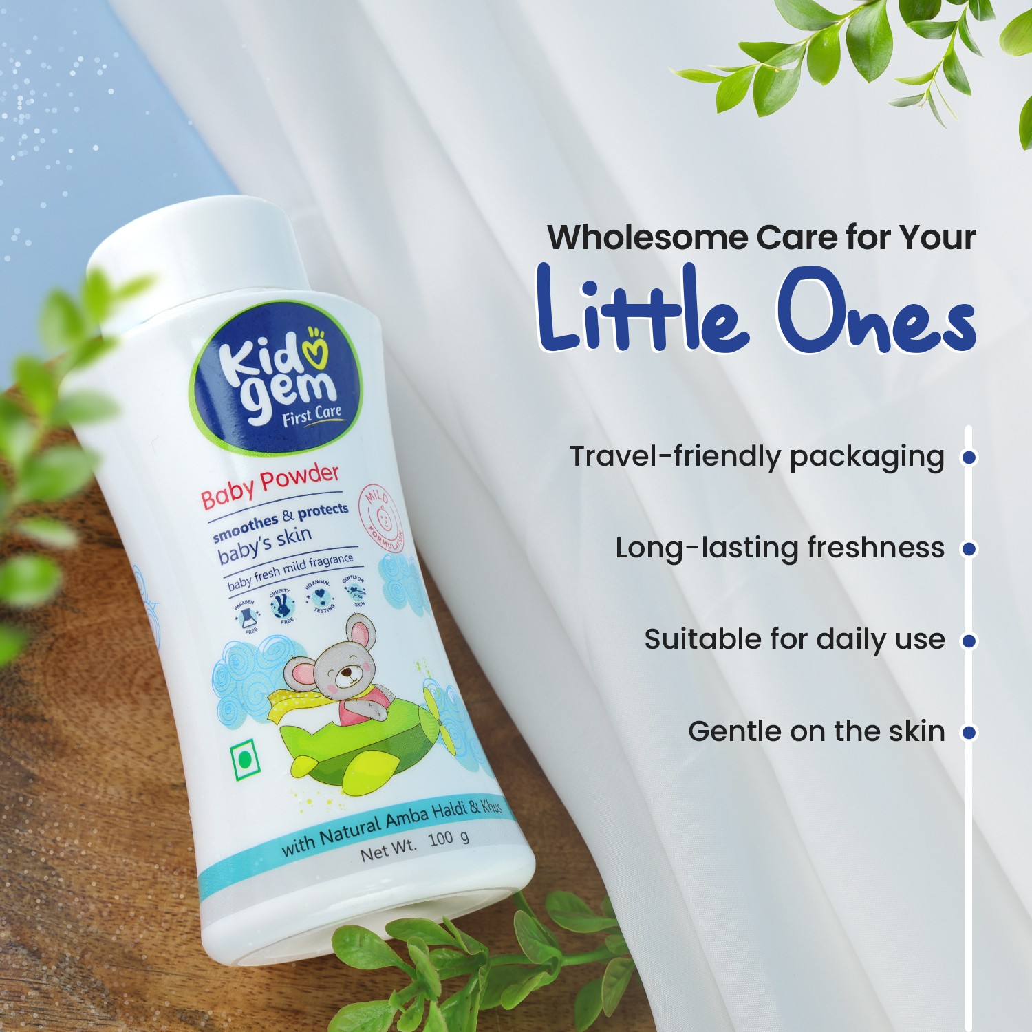 Kidogem Baby Powder main benefits