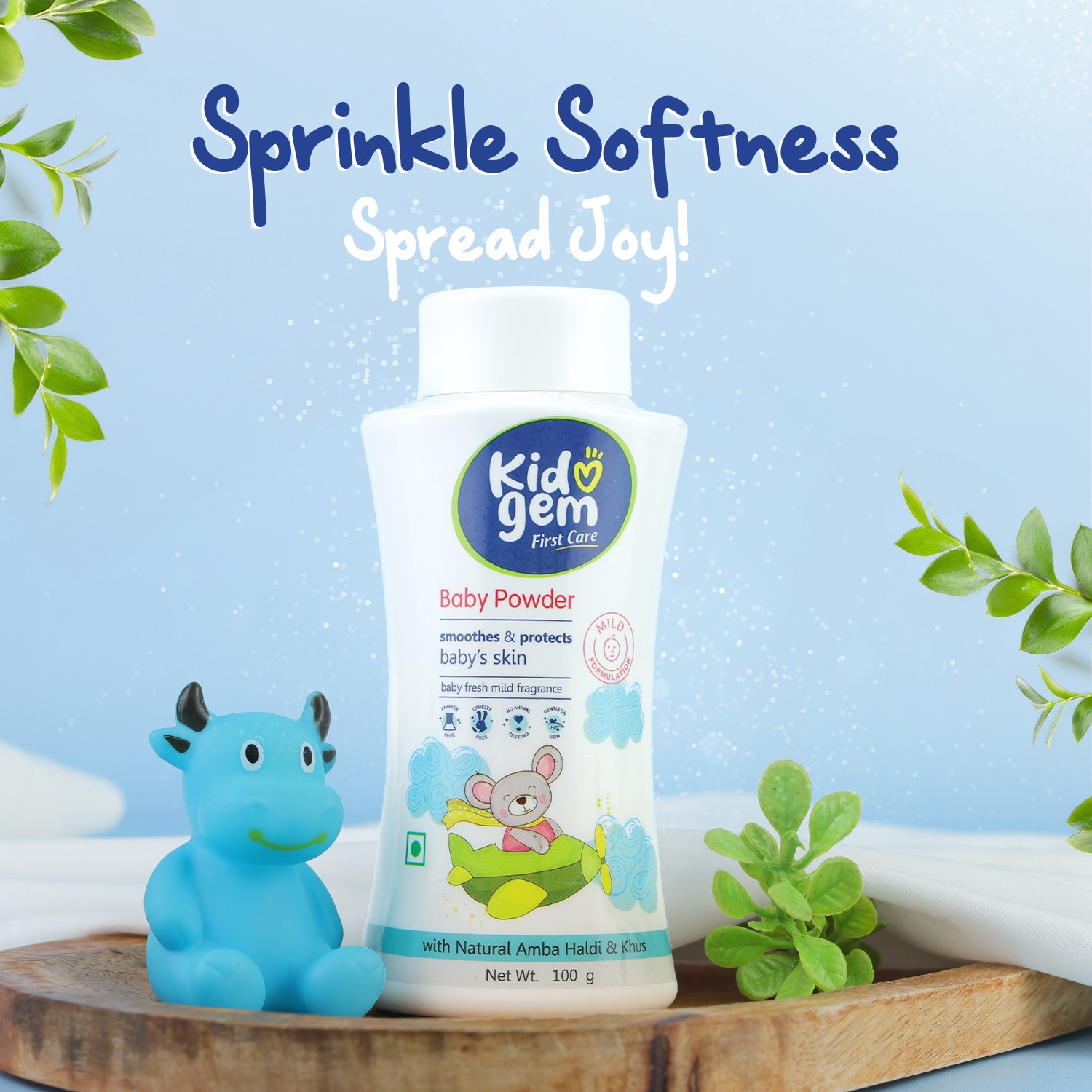 Kidogem Baby Powder sprinkle softness