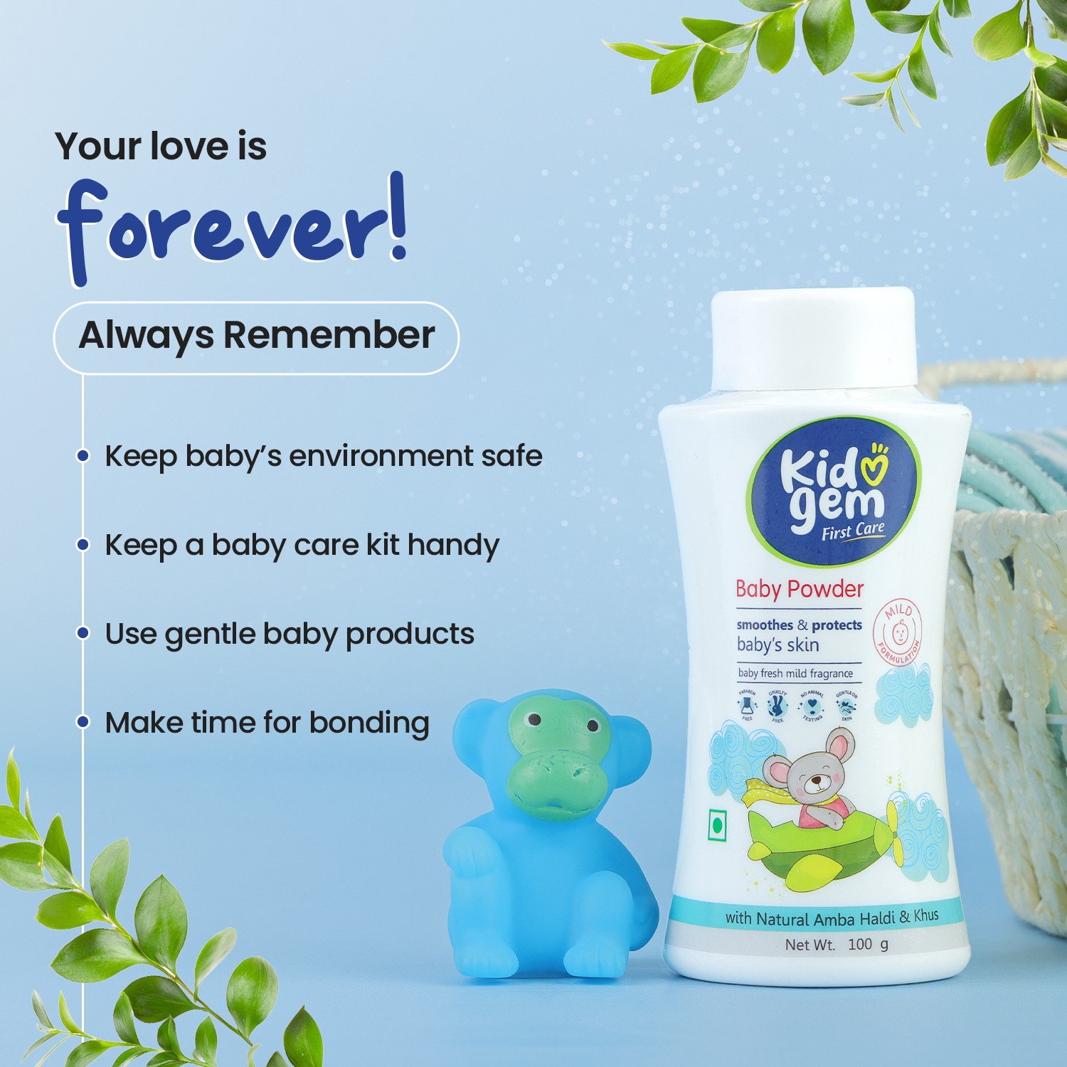 Kidogem Baby Powder perfect for baby care