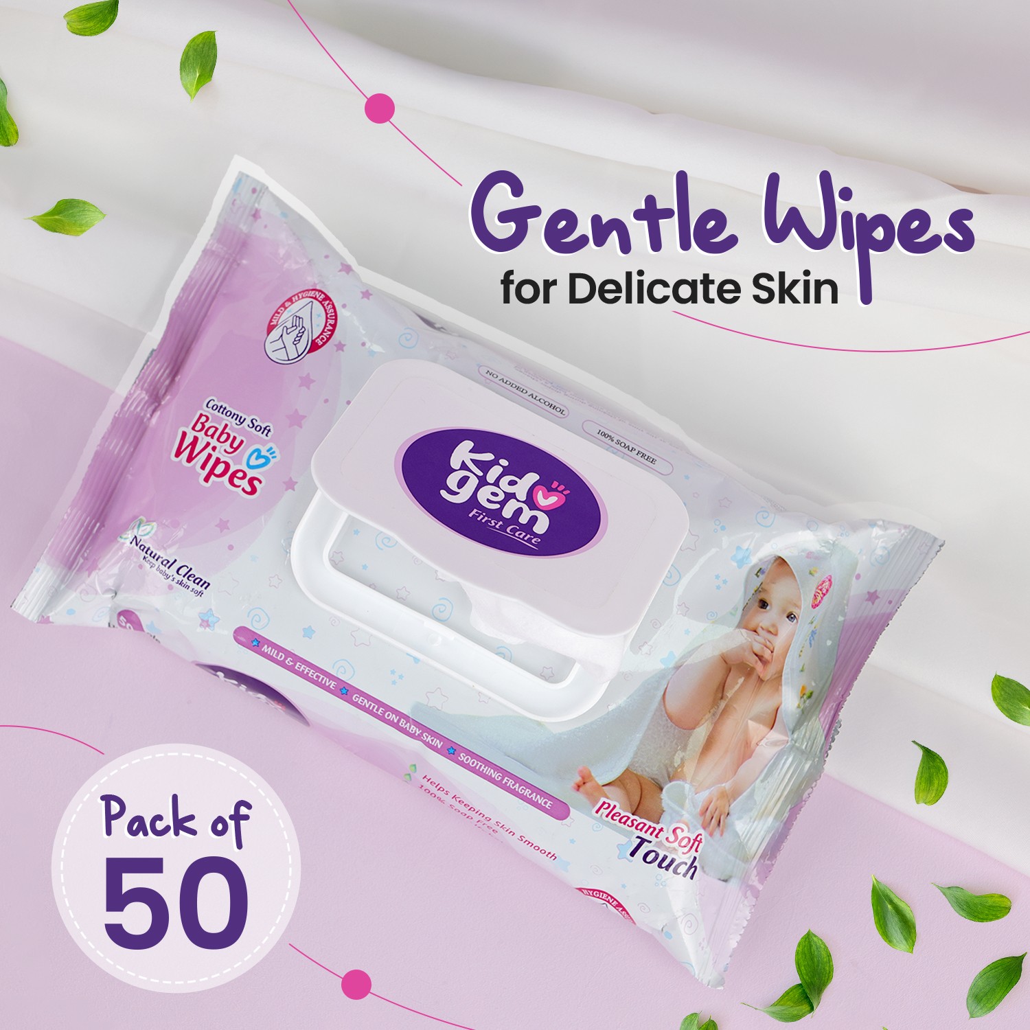 Kidogem Baby Wipes pack of fifty
