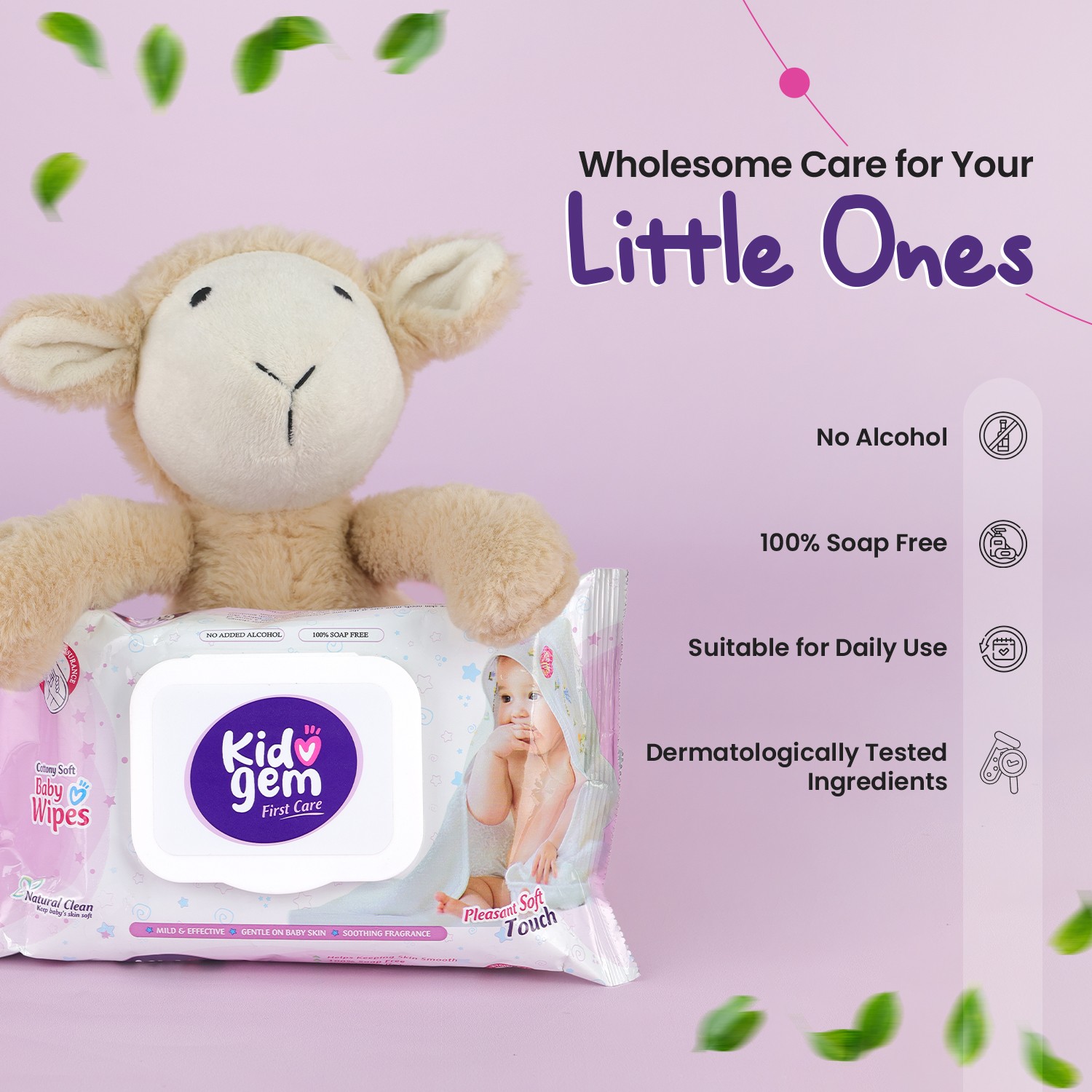 Kidogem Baby Wipes alocohol free