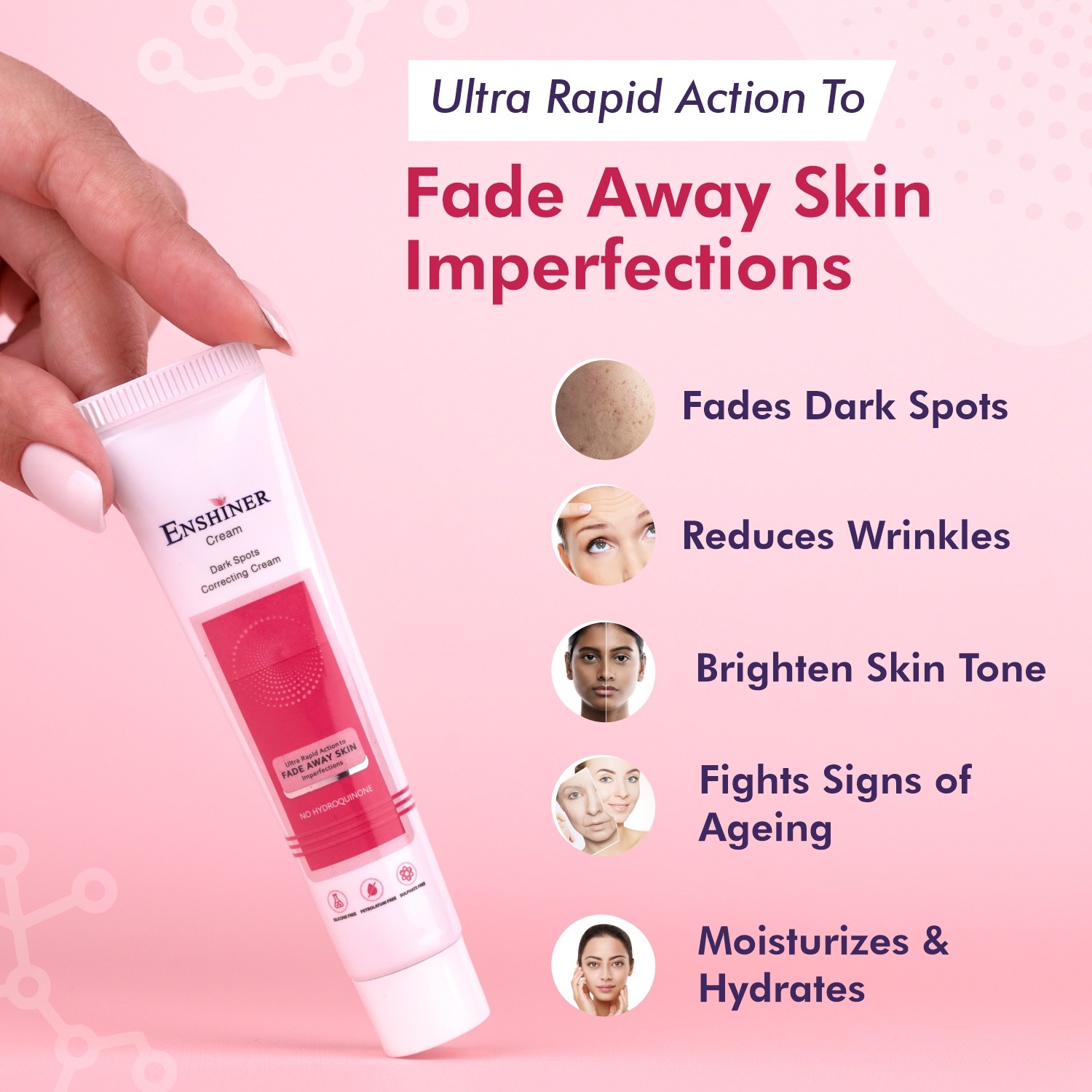 Enshiner Dark Spot Correcting Cream for Men & Women main benefits