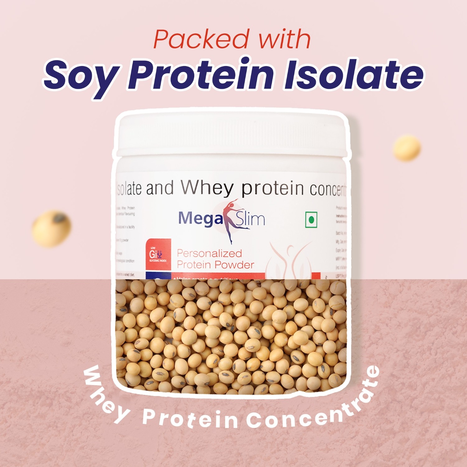 Megaslim protein powder with soy protein isolate