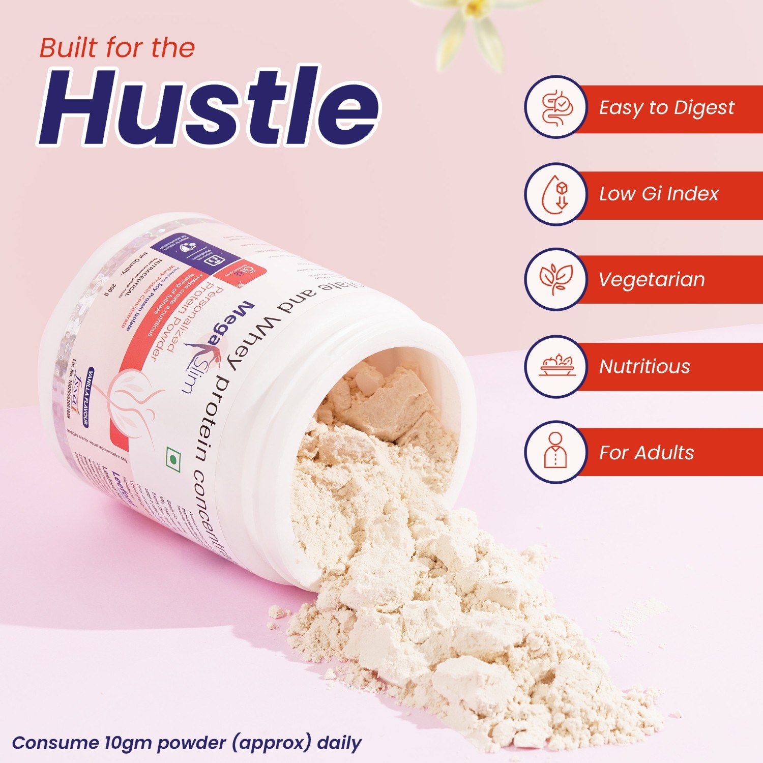 Megaslim protein powder low gi index and easy to digest