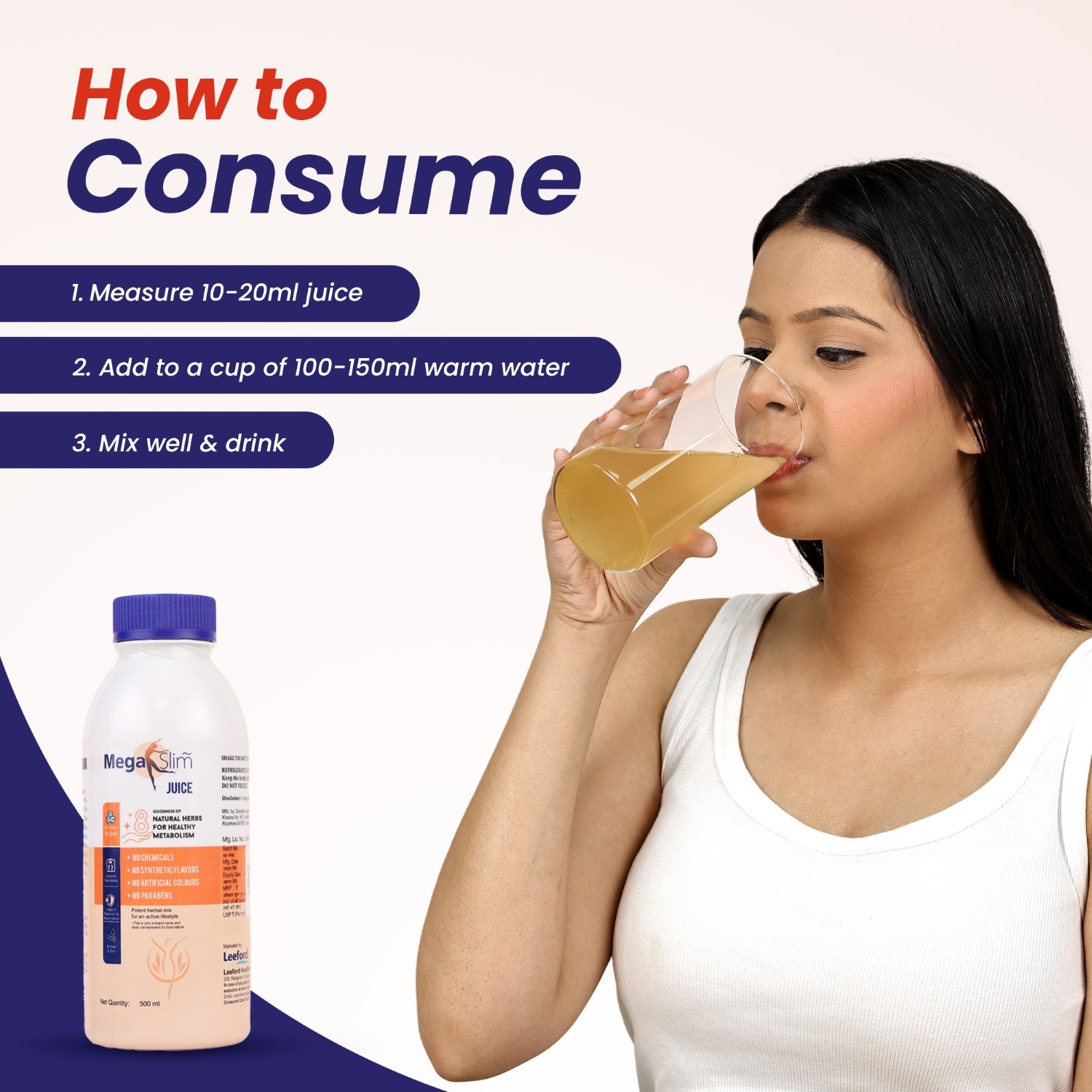 MegaSlim herbal juice how to consume guide