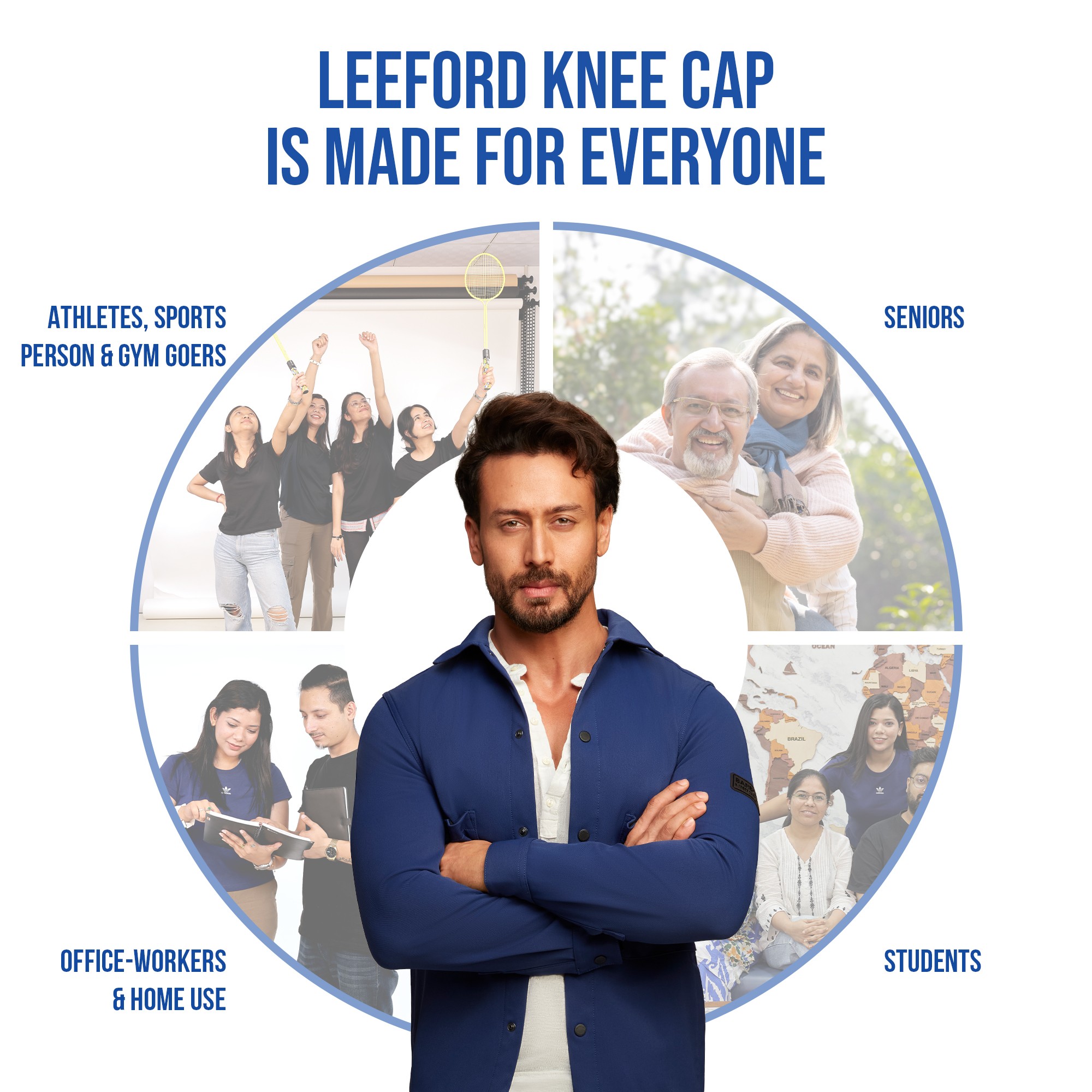 knee cap is made for athletes seniors office workers students