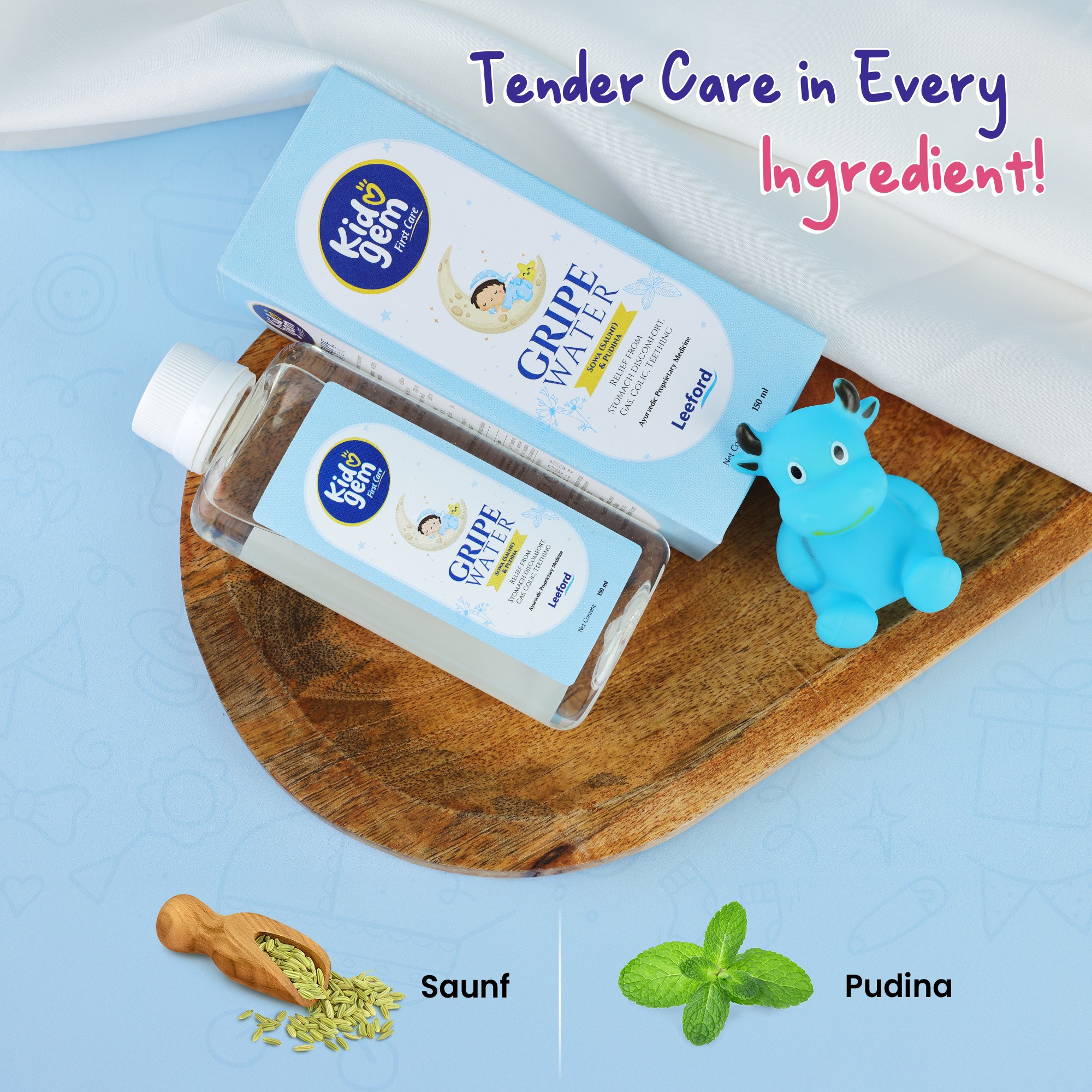 Kidogem Gripe Water natural ingredients