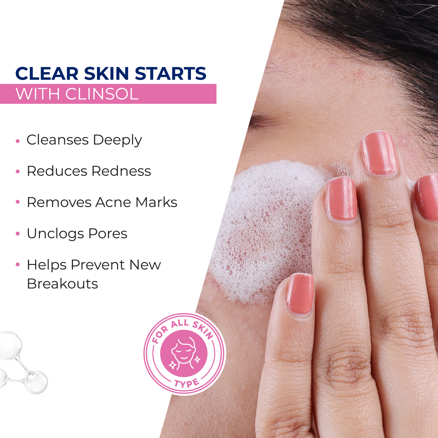 Clinsol plus ati acne soap cleanse deeply reduce redness