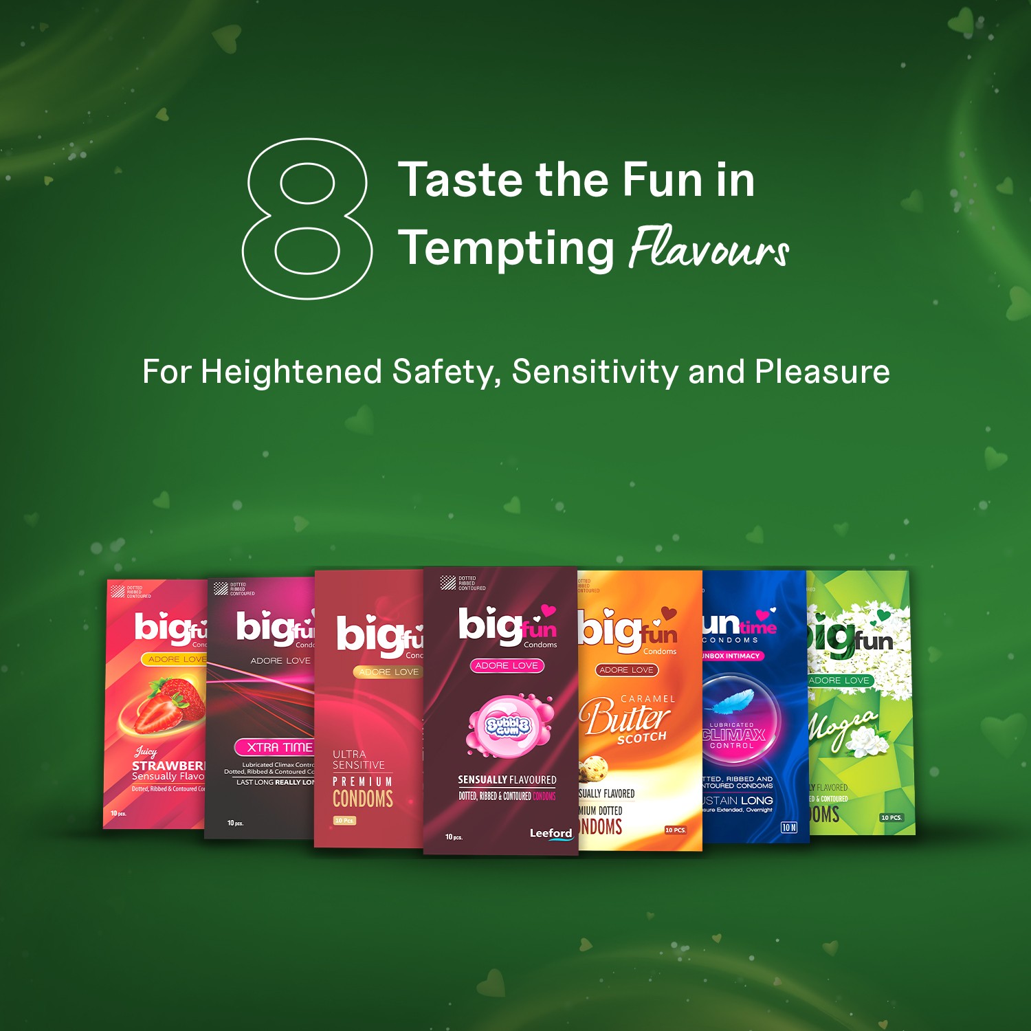 bigfun flavoured condoms products varieties