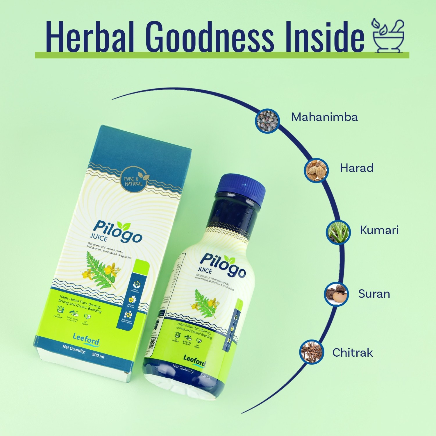 Pilogo juice for gut health key ingredients