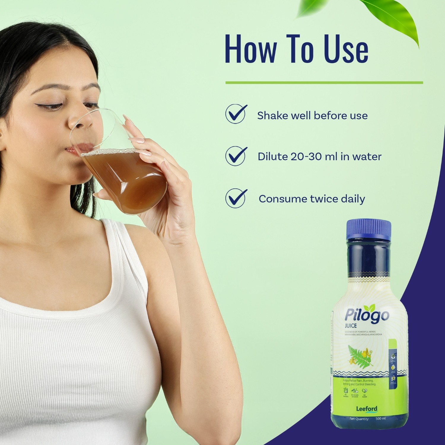 Pilogo juice for gut health how to use