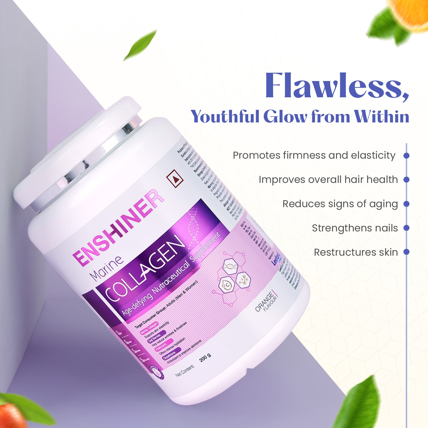 Enshiner marine collagen powder key benefits