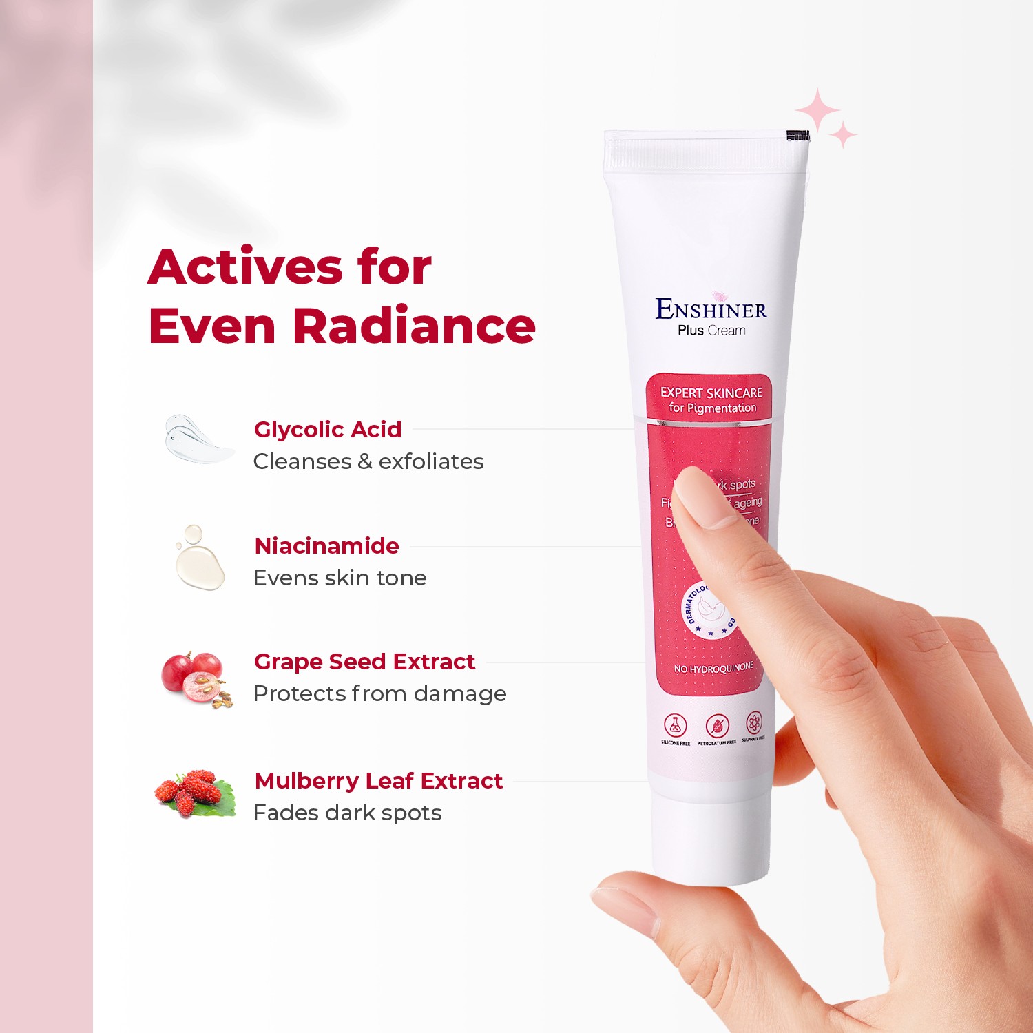 Enshiner plus cream key ingredients