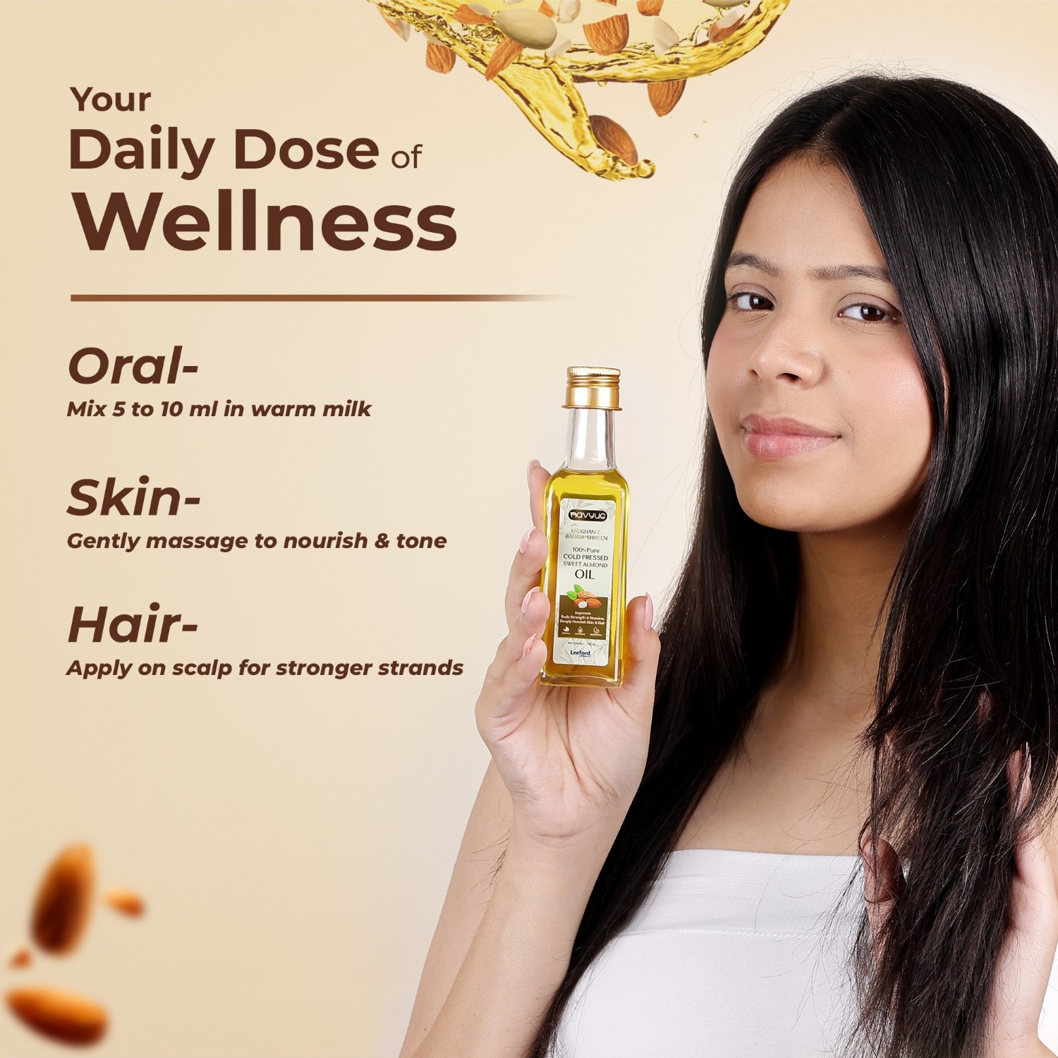 Navyug almond oil gentle massage oil