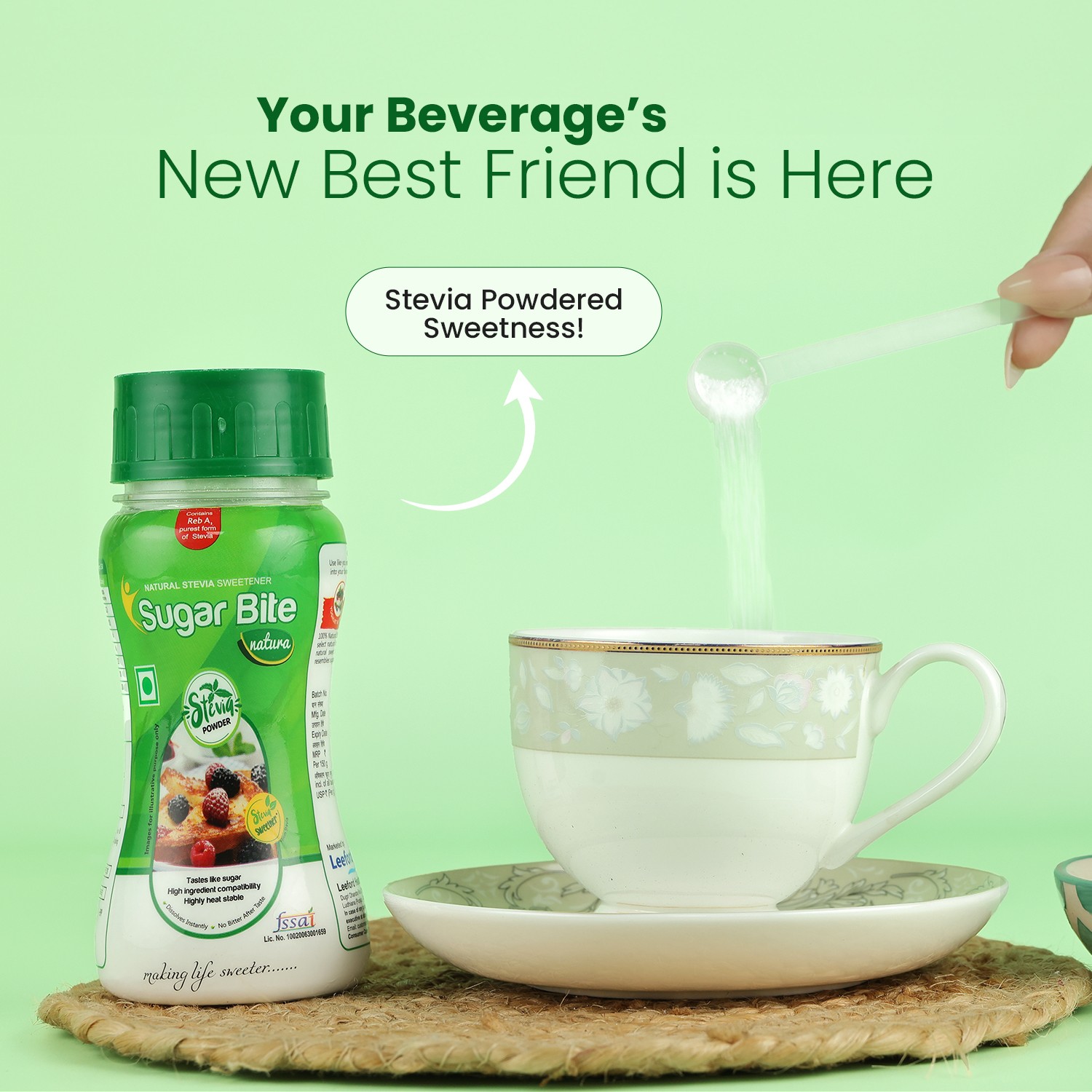 Sugar bite natura stevia powder