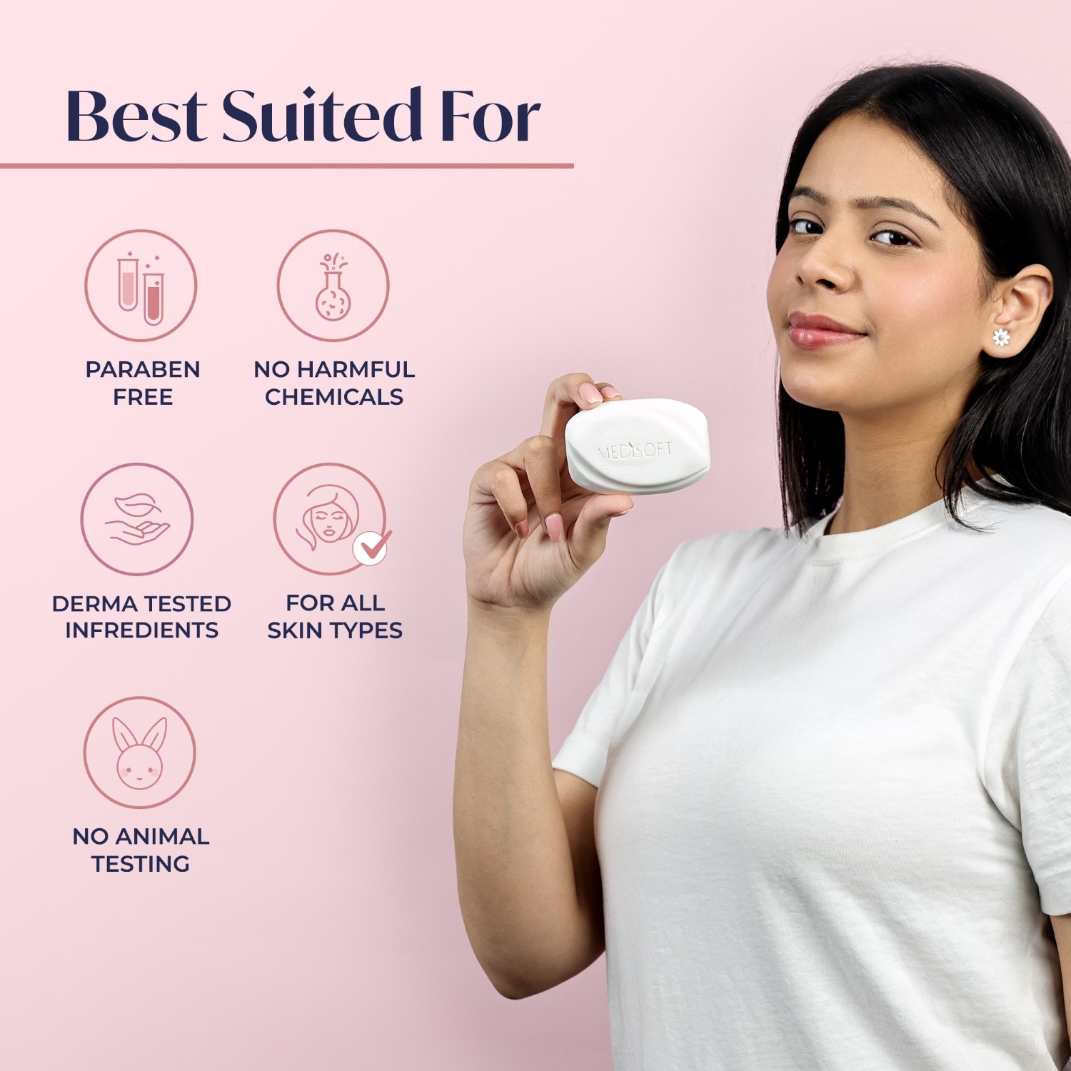 Medisoft moisturizing bar soap paraben free no chmeicals