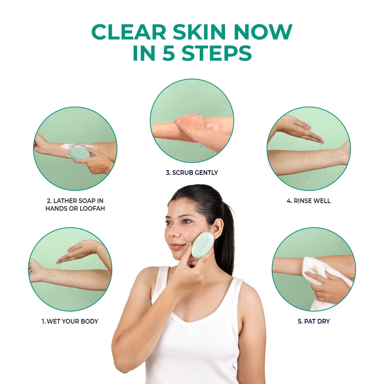 Acnetoin neem and turmeric soap how to use guide