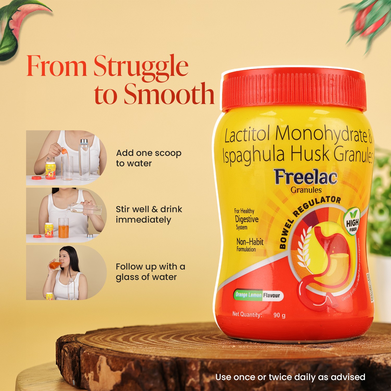 Freelac Granules sugar-free ayurvedic laxative how to consume details