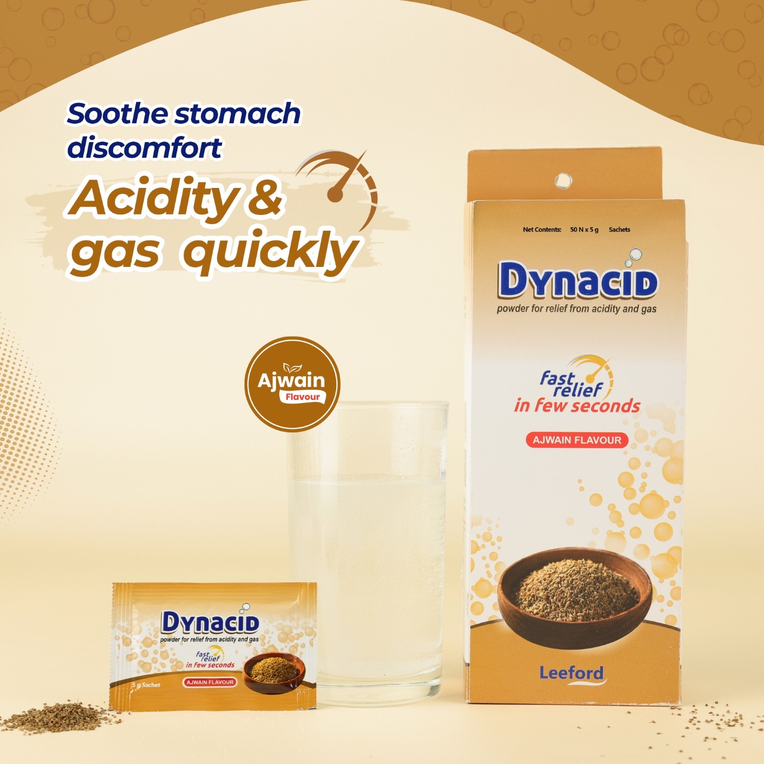 Dynacid ajwain sachet